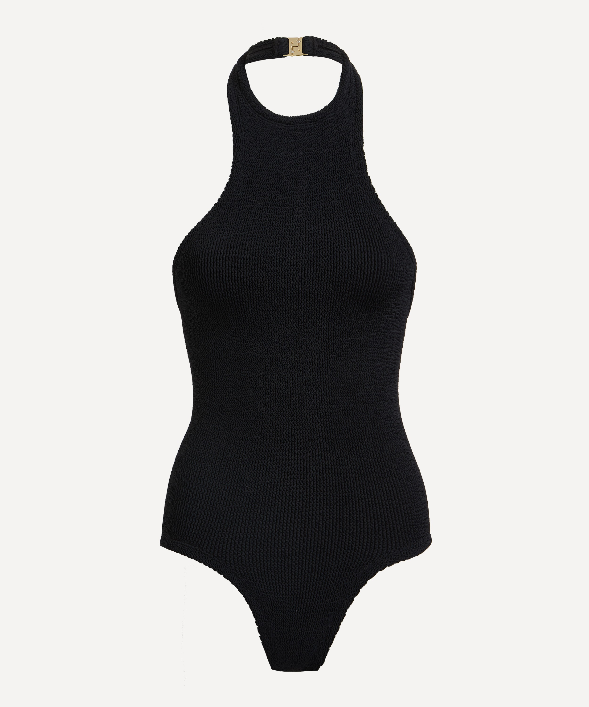 Hunza G - Polly Black Crinkle Swimsuit image number 0