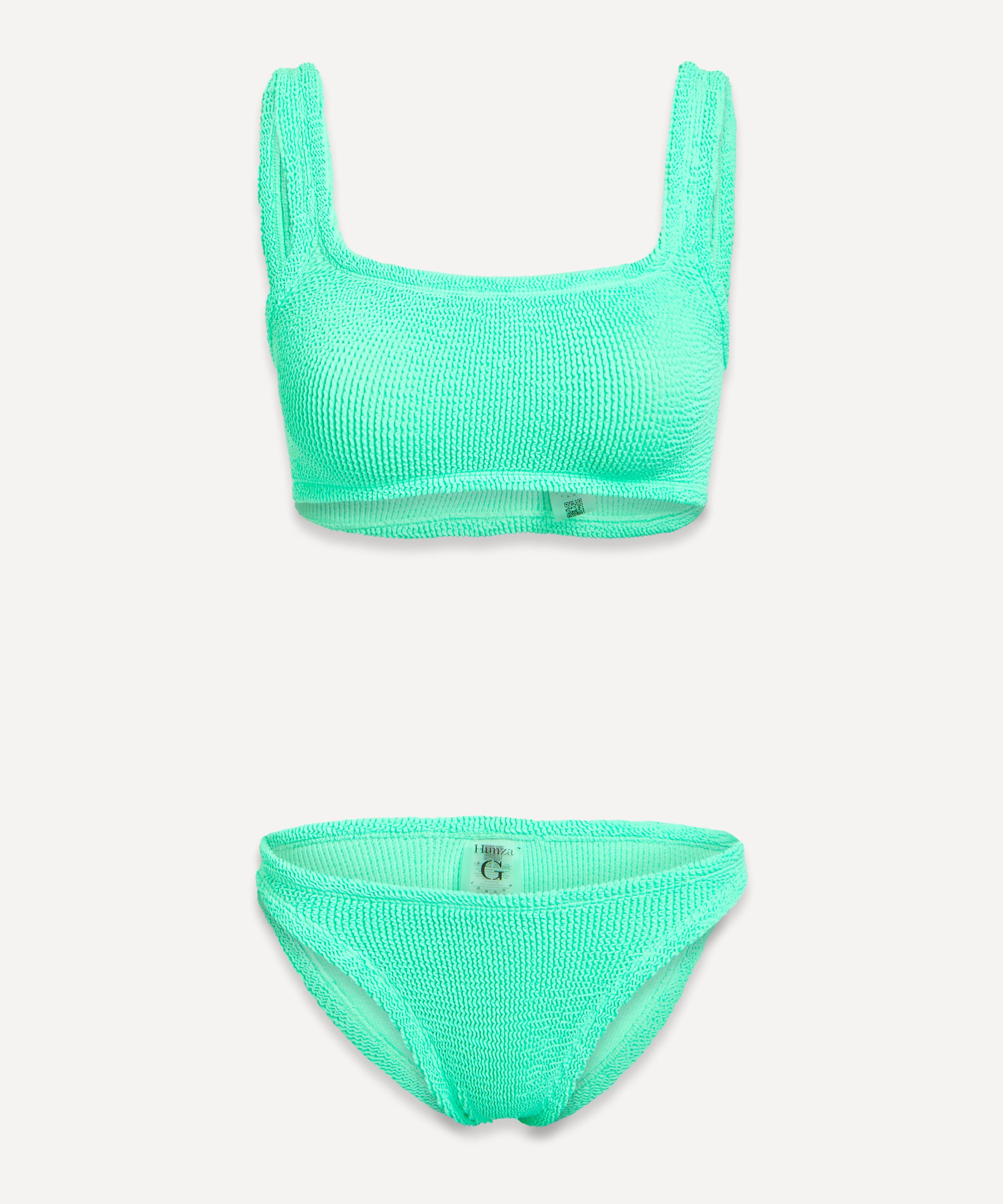 Hunza G - Xandra Lime Crinkle Bikini image number 0