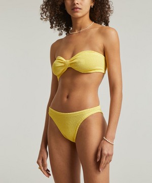 Hunza G - Jean Yellow Crinkle Bikini image number 2
