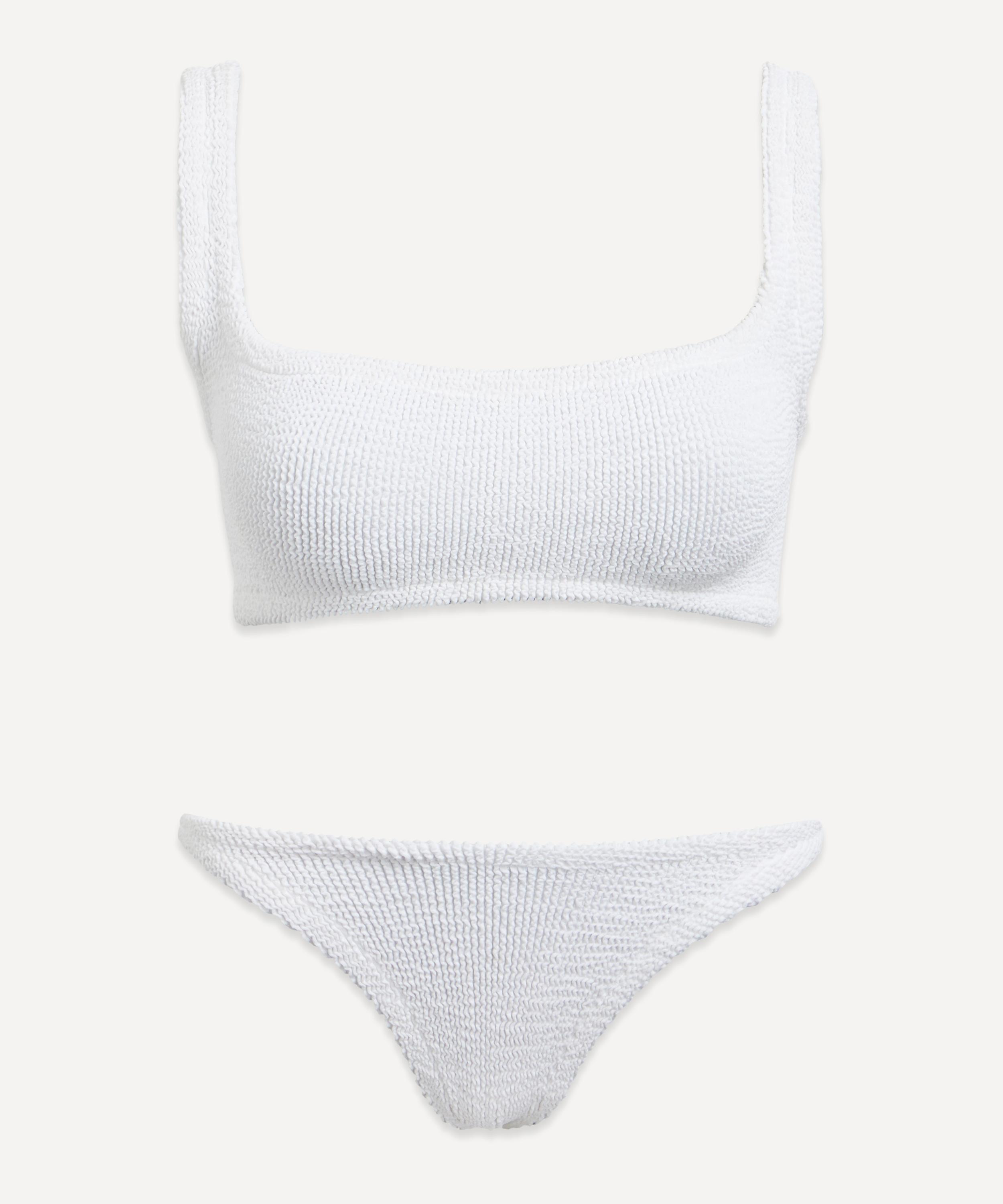 Hunza G Xandra White Crinkle Bikini | Liberty