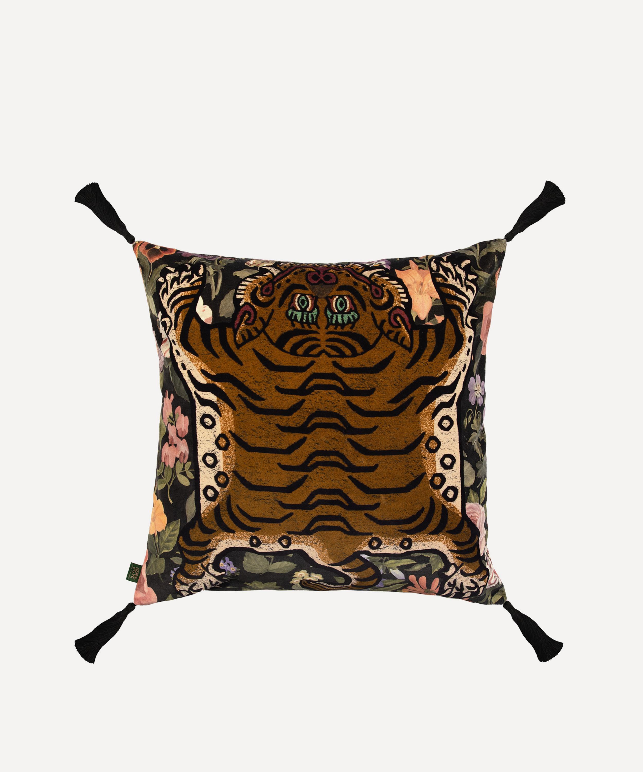 House of Hackney - Floralia Sabre Large Velvet Tassel Cushion image number 0