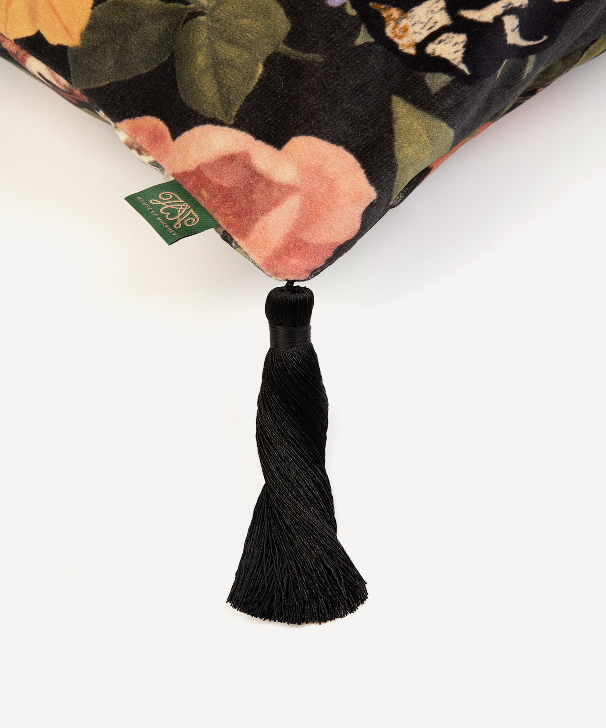 House of Hackney - Floralia Sabre Large Velvet Tassel Cushion image number 2
