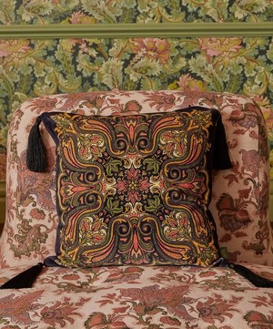 House of Hackney - Labyrinth Medium Velvet Tassel Cushion image number 1