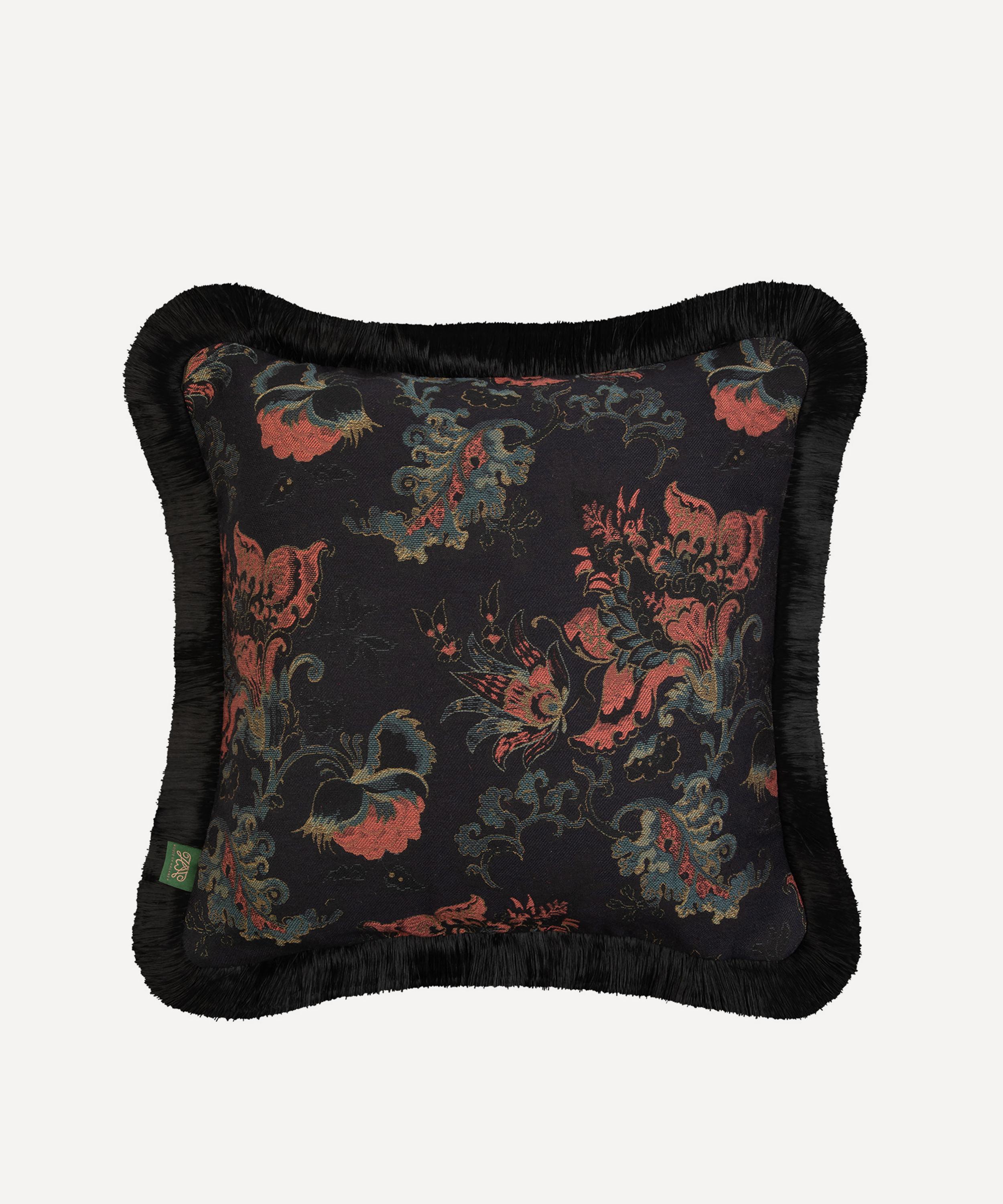 House of Hackney - Persephone Medium Fringed Jacquard Cushion image number 0