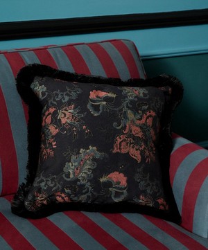 House of Hackney - Persephone Medium Fringed Jacquard Cushion image number 1