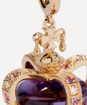 Annoushka - 18ct Gold Amethyst and Diamond Coronation Crown Locket Charm image number 3