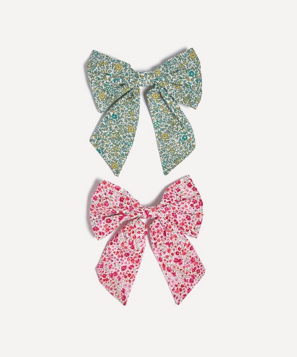Liberty - Phoebe and Katie and Millie Silk Bow Clip Set of Two