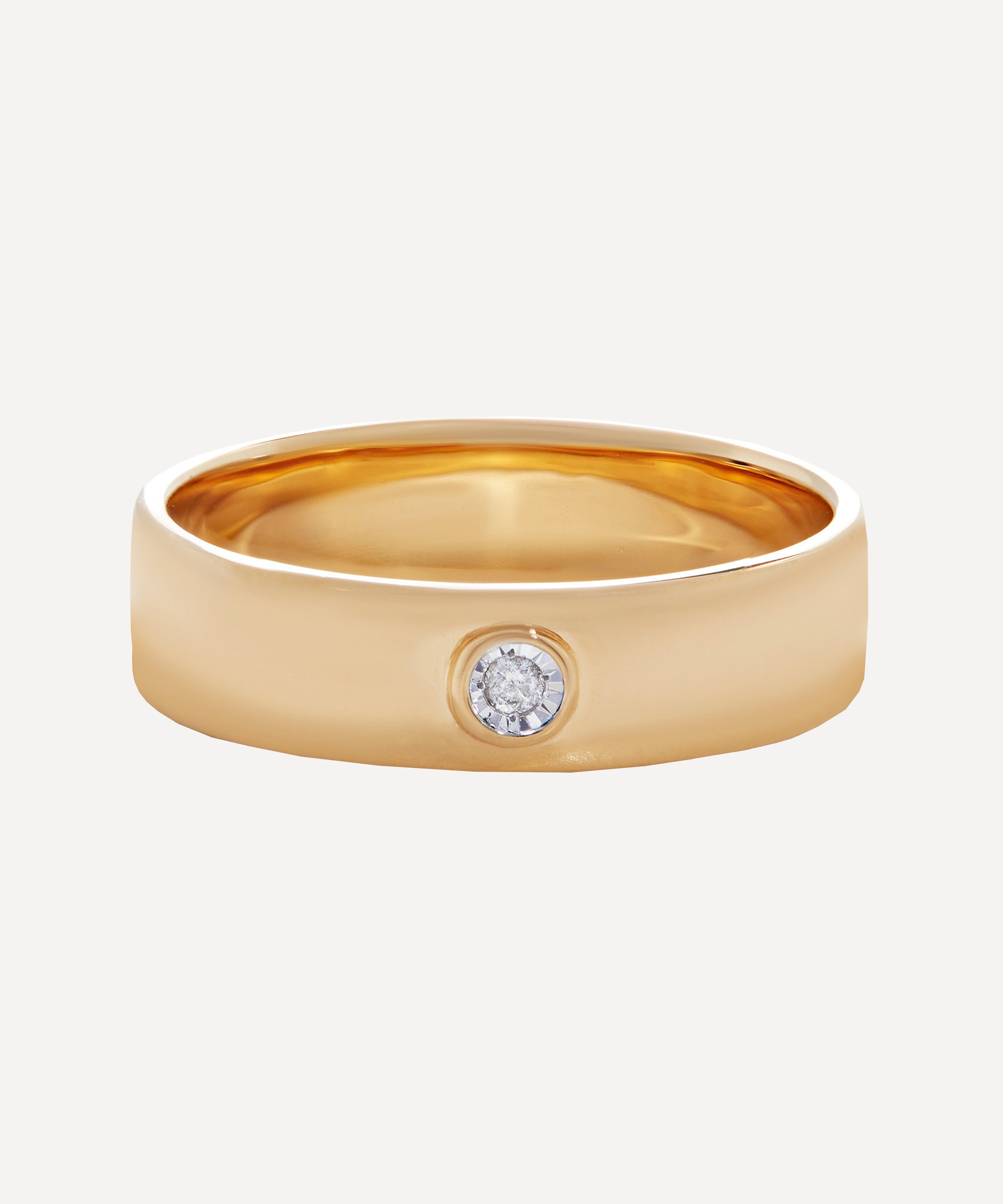 Monica Vinader - 18ct Gold-Plated Vermeil Silver Diamond Band Ring image number 2