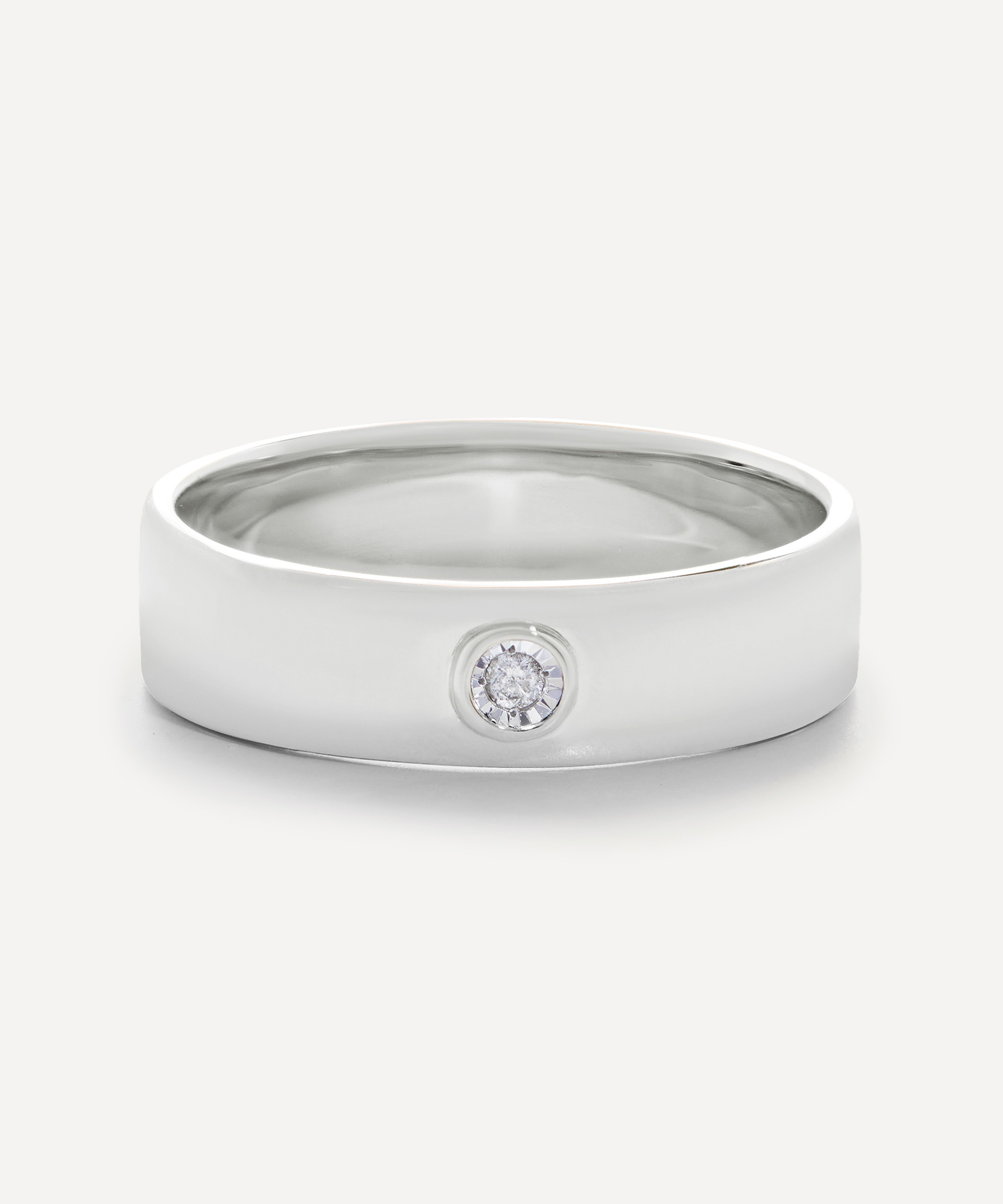 Monica Vinader - Sterling Silver Diamond Essential Ring image number 2