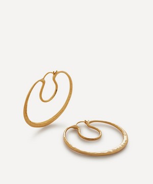 Monica Vinader - 18ct Gold-Plated Vermeil Silver Flow Large Hoop Earrings image number 0