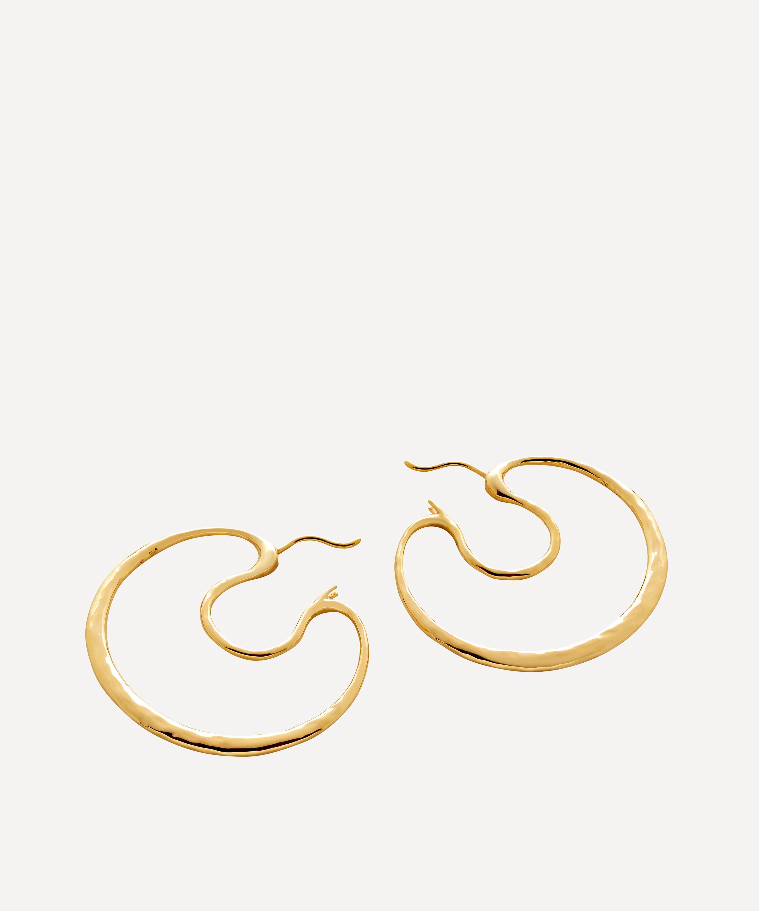 Monica Vinader - 18ct Gold-Plated Vermeil Silver Flow Small Hoop Earrings image number 1