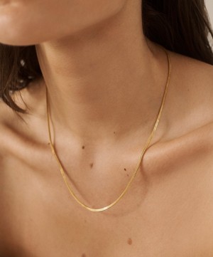 Monica Vinader - 18ct Gold-Plated Vermeil Silver Juno Fine Chain Necklace image number 1