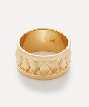 Monica Vinader - 18ct Gold-Plated Vermeil Silver Juno Band Ring image number 0