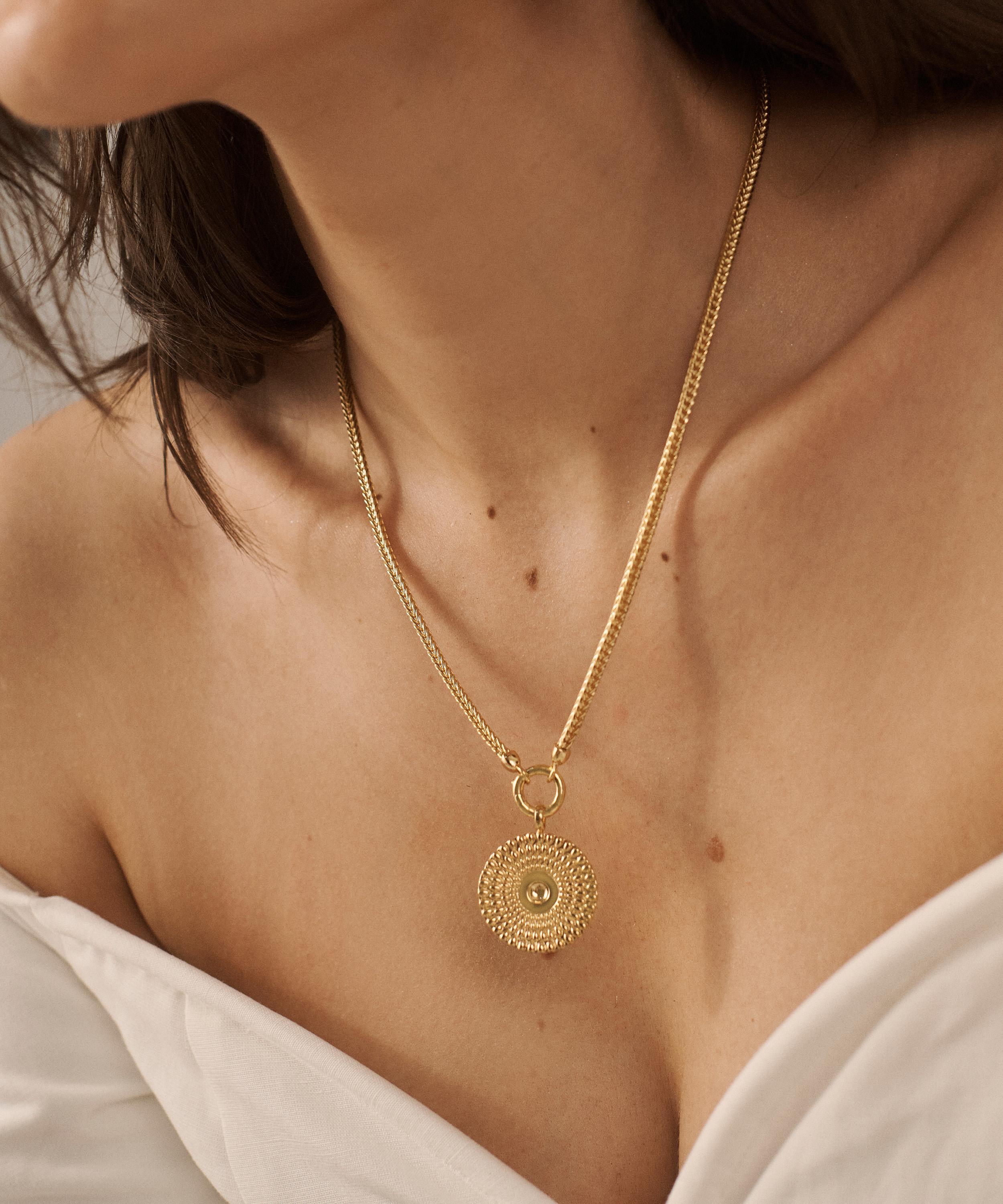 Monica Vinader - 18ct Gold-Plated Vermeil Silver Juno Disc Pendant image number 1