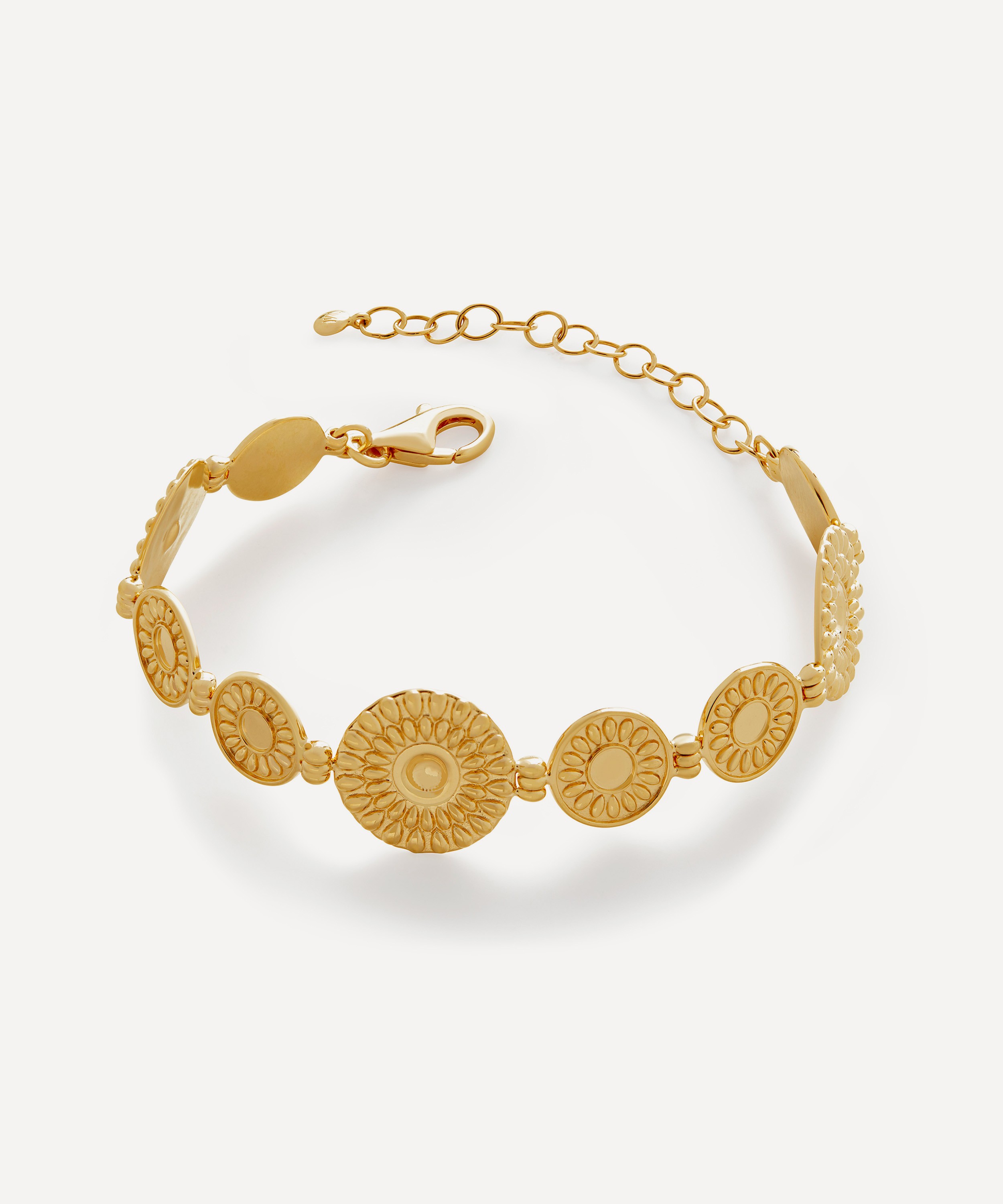 Monica Vinader - 18ct Gold-Plated Vermeil Silver Juno Shield Bracelet image number 0