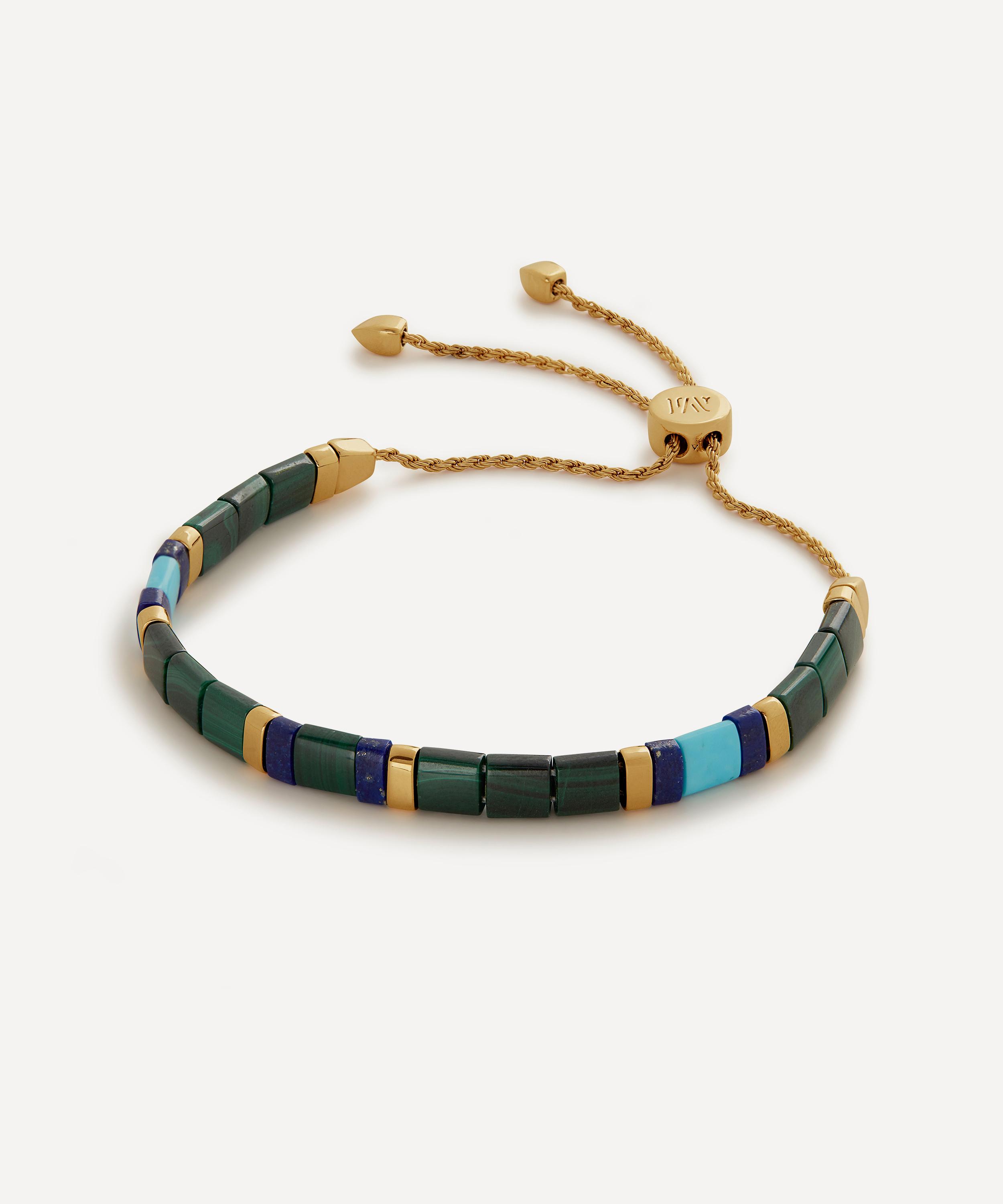 Monica Vinader - 18ct Gold-Plated Vermeil Silver Delphi Malachite Bracelet image number 0