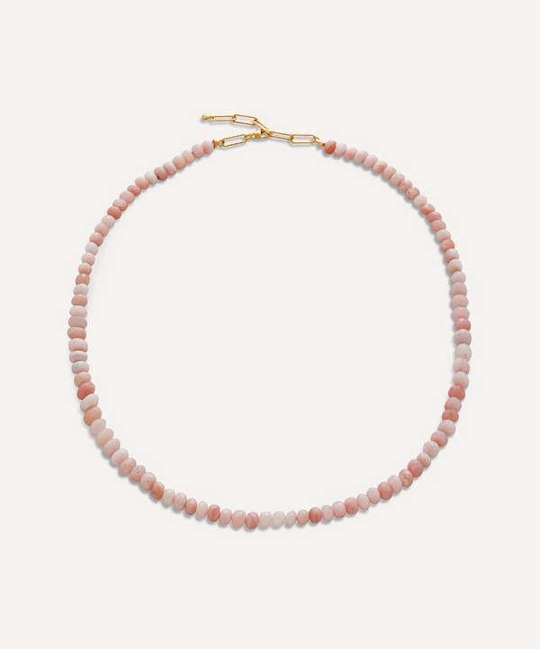 Monica Vinader - 18ct Gold-Plated Vermeil Silver Love Beaded Opal Necklace image number null