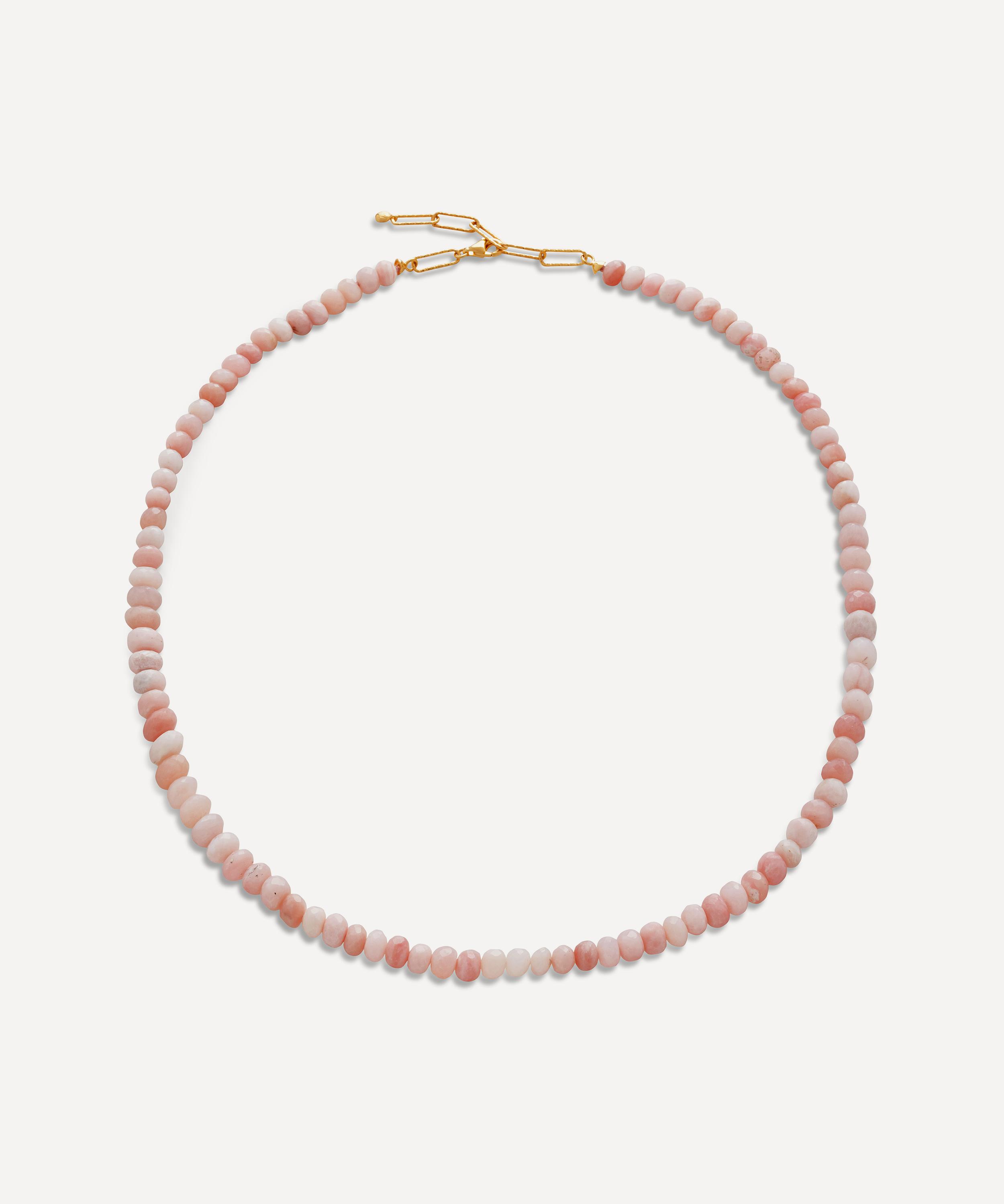 Monica Vinader - 18ct Gold-Plated Vermeil Silver Love Beaded Opal Necklace image number 0