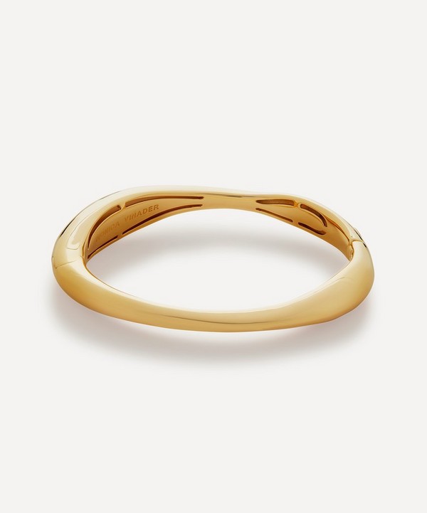 Monica Vinader - 18ct Gold-Plated Vermeil Silver Nura Reef Wide Bangle image number null