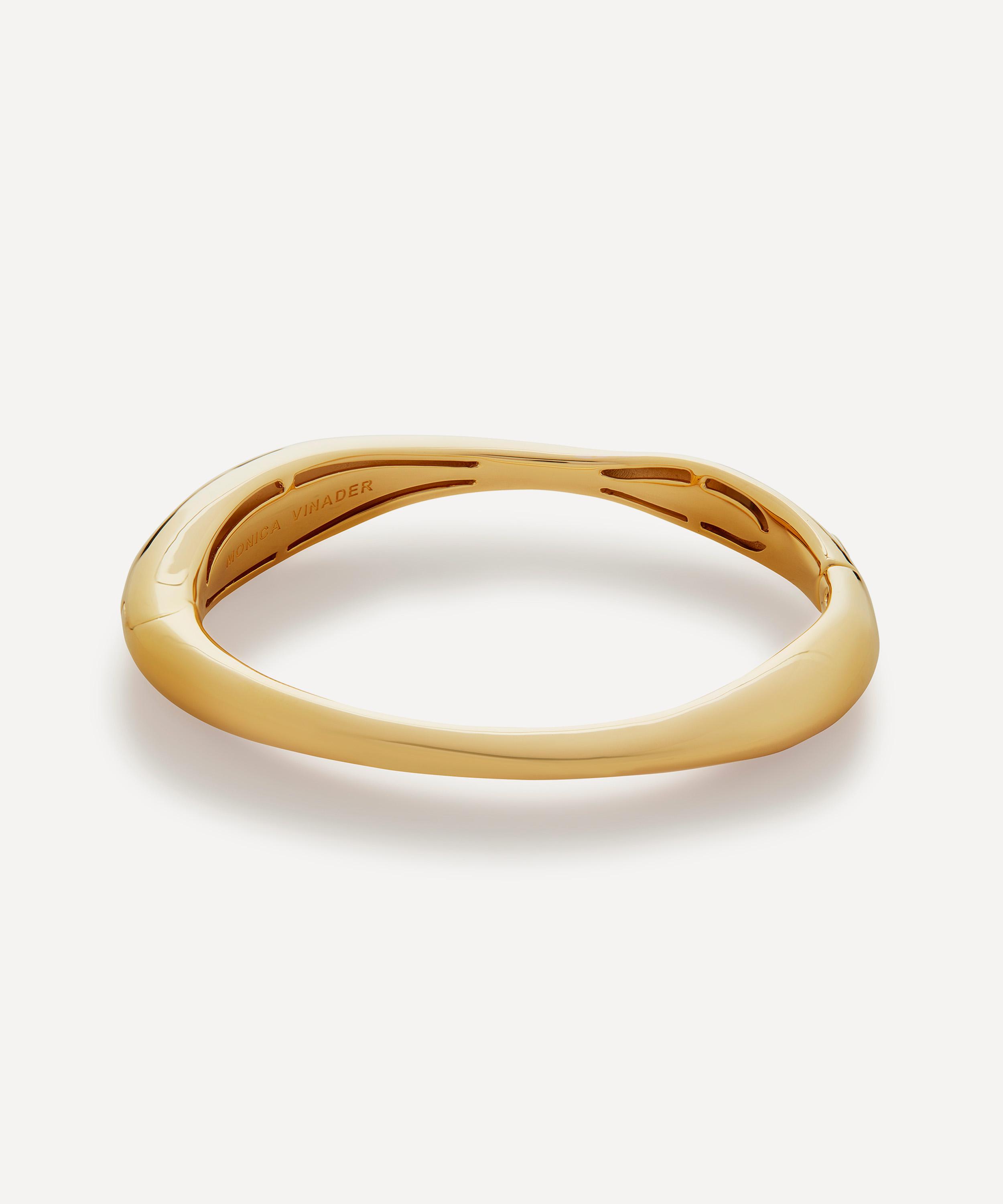 Monica Vinader - 18ct Gold-Plated Vermeil Silver Nura Reef Wide Bangle image number 0