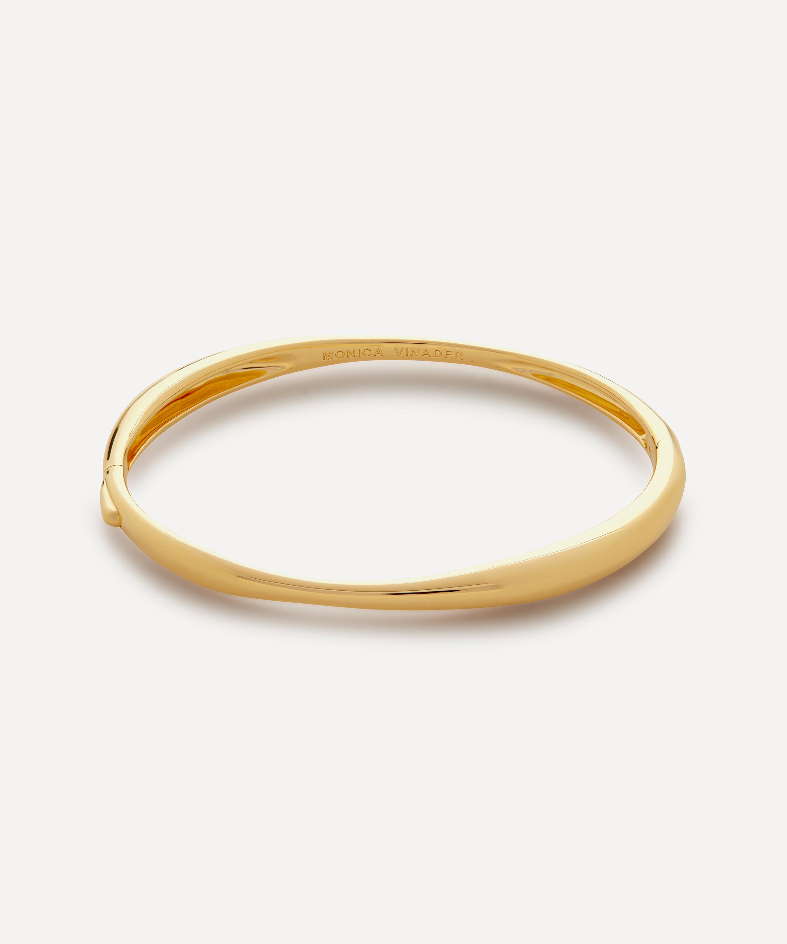 Monica Vinader - 18ct Gold-Plated Vermeil Silver Nura Reef Thin Bangle