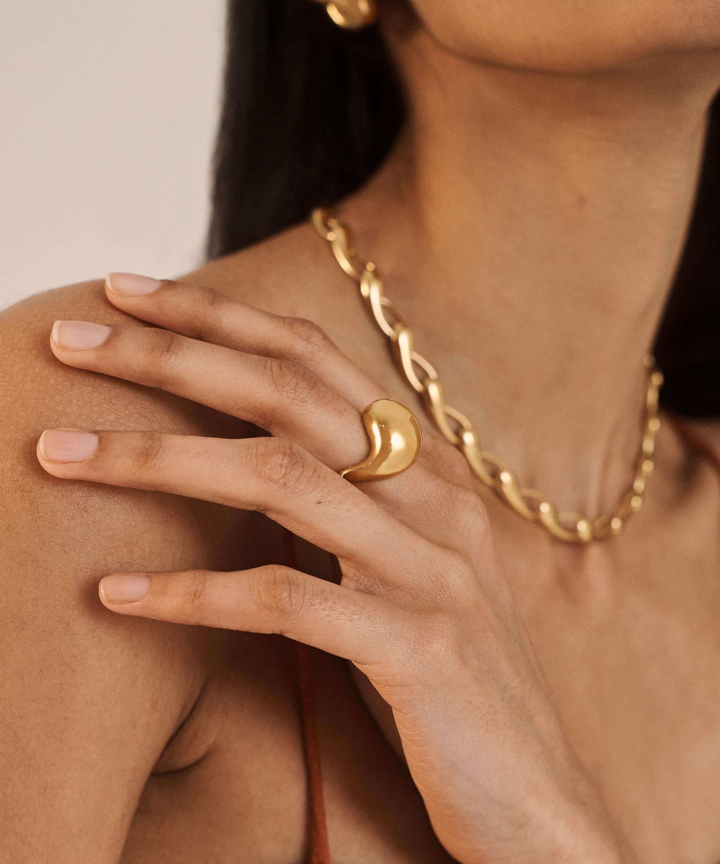 Monica Vinader - 18ct Gold-Plated Vermeil Silver Nura Wrap Ring image number 1