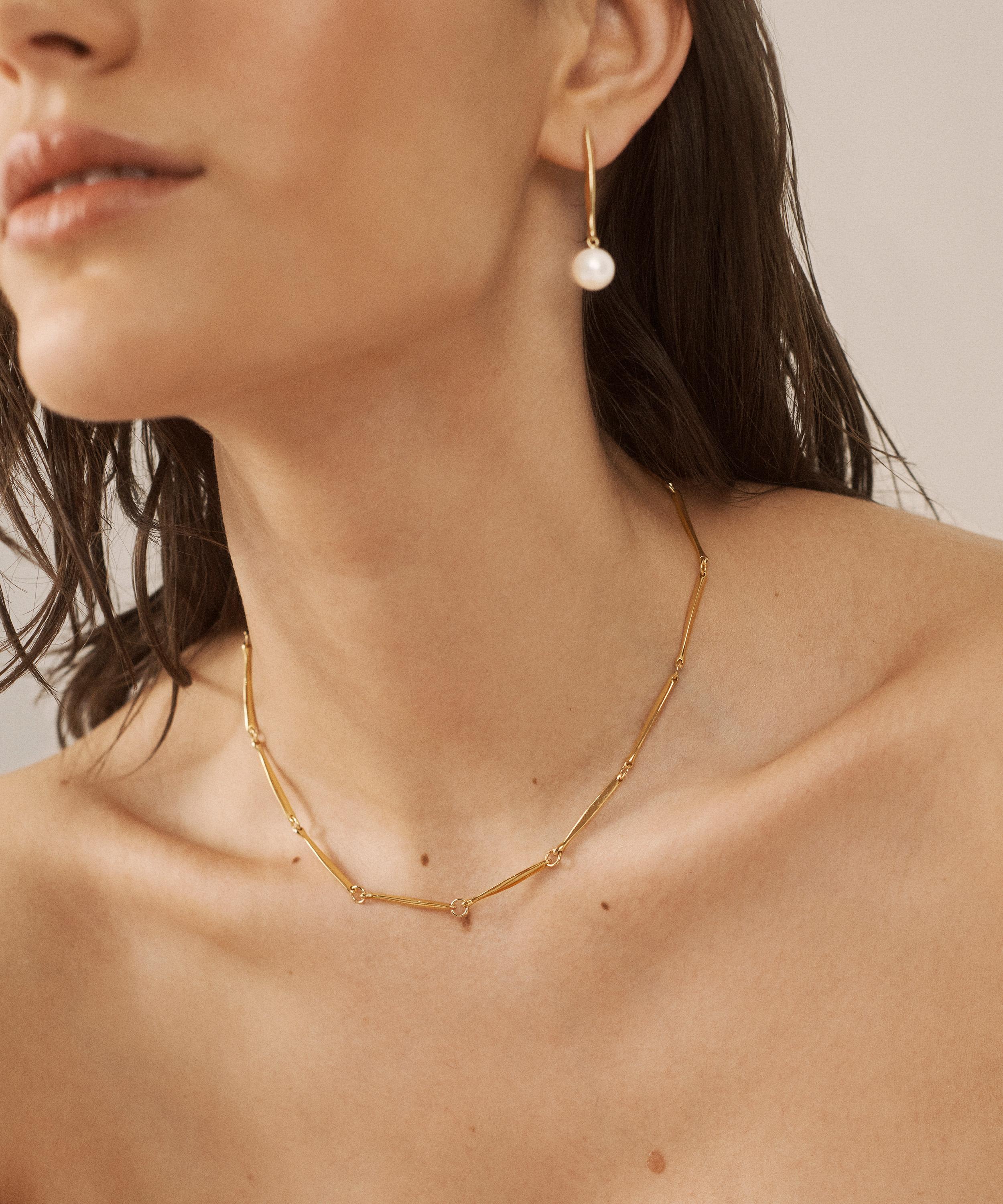Monica Vinader - 18ct Gold-Plated Vermeil Silver Nura Link Necklace image number 1