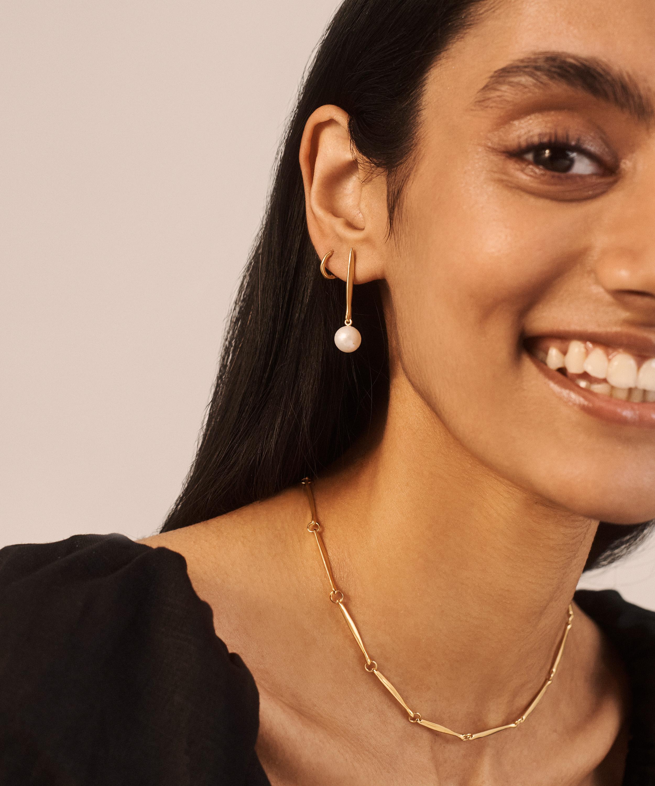 Monica Vinader - 18ct Gold-Plated Vermeil Silver Nura Link Necklace image number 3