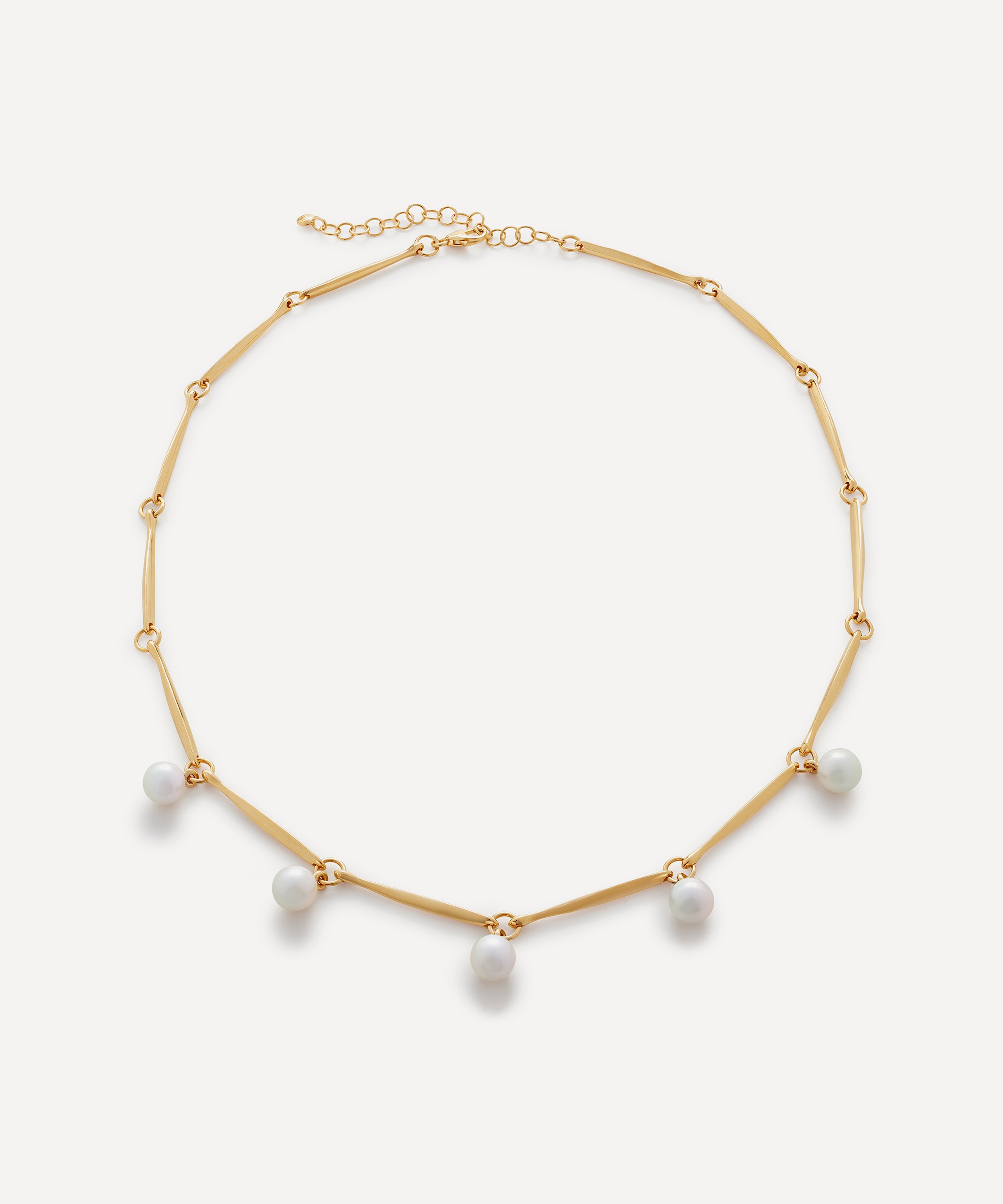 Monica Vinader - 18ct Gold-Plated Vermeil Silver Nura Round Pearl Necklace image number 0