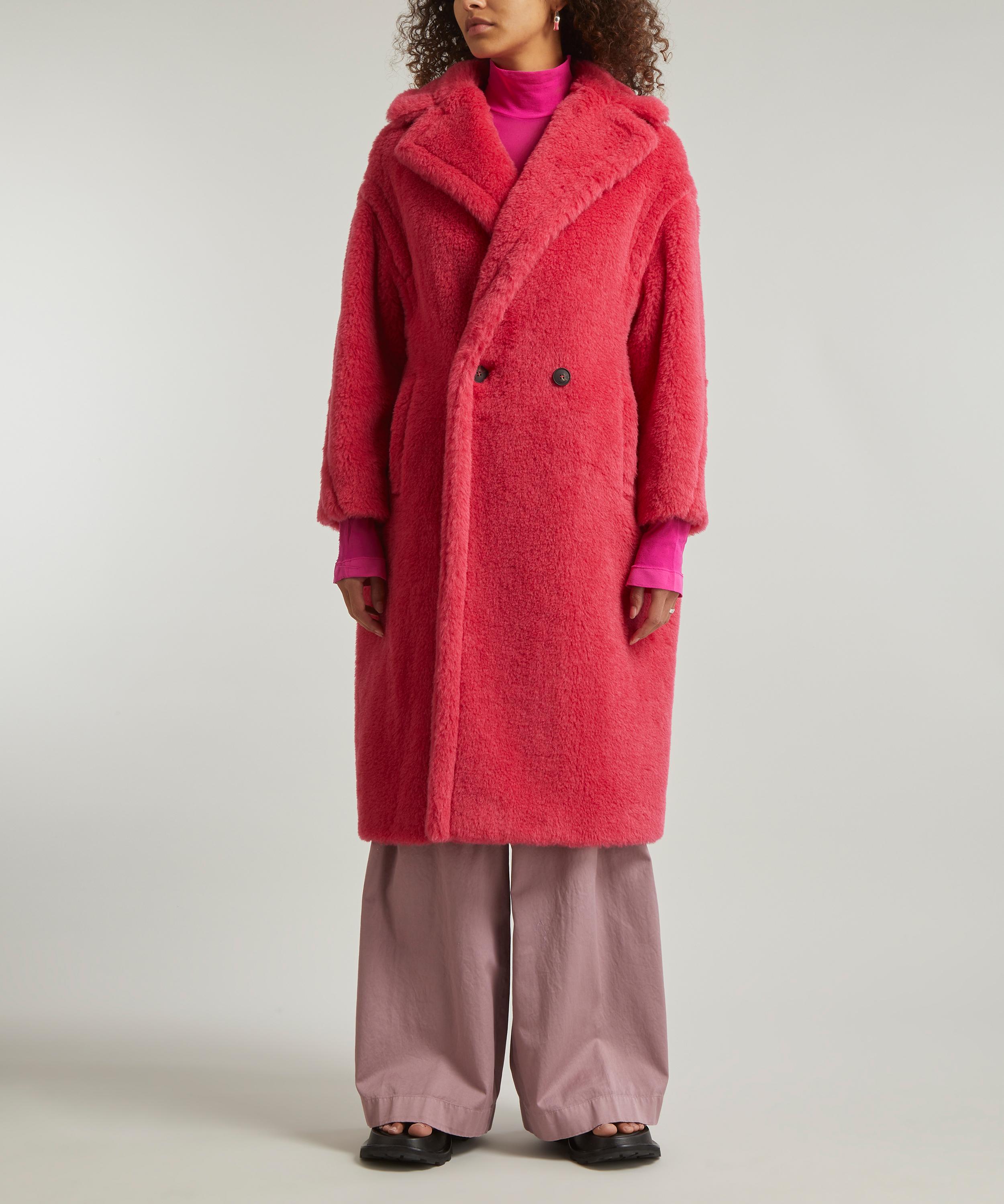 Max mara pink teddy coat best sale