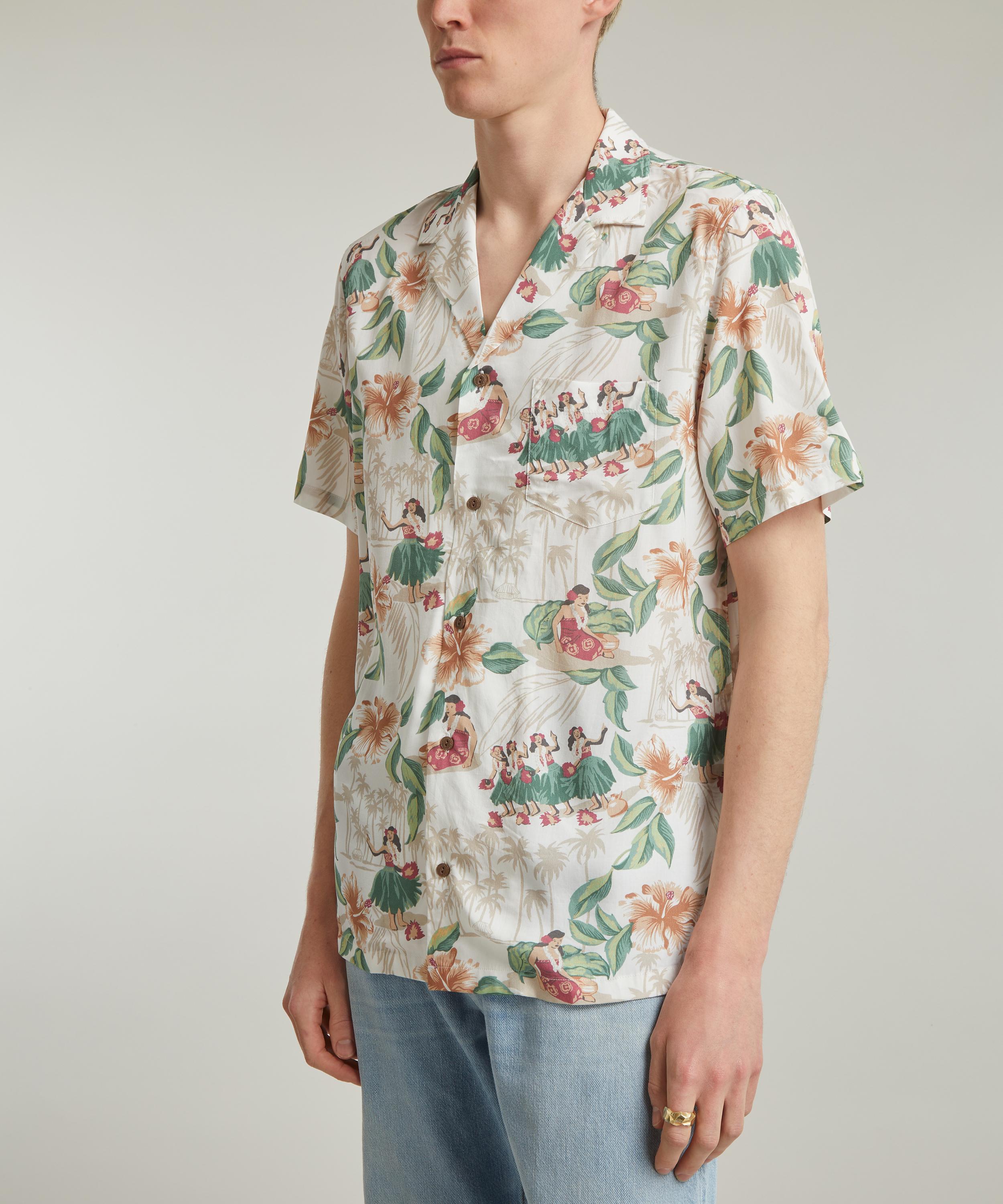 HULA SHOW MEN'S RAYON CAMP SHIRT