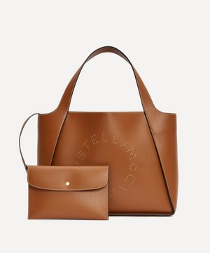 Stella McCartney - Stella Logo Faux Leather Tote Bag image number 6