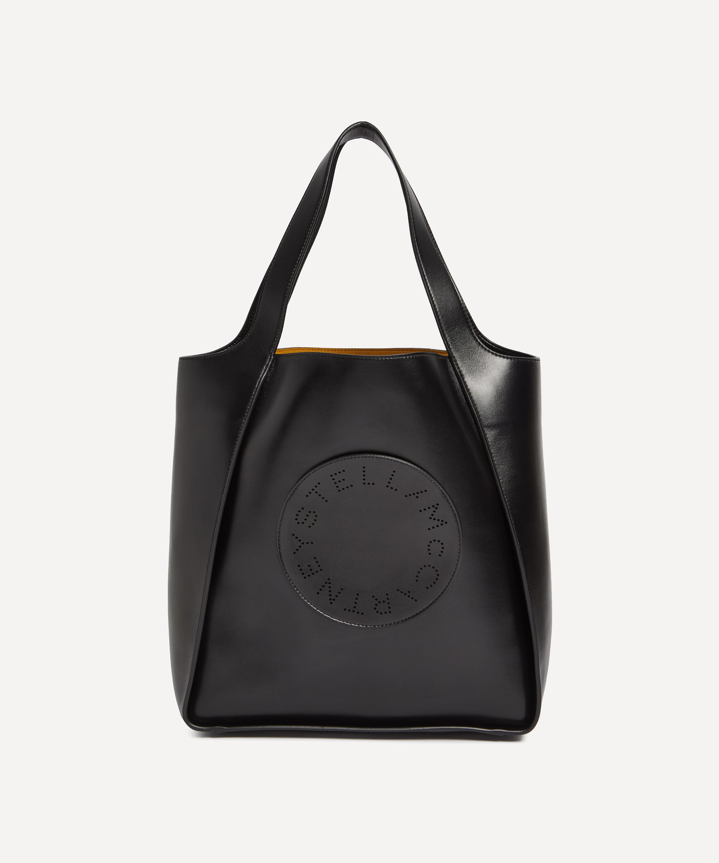 + NET SUSTAIN Logo-perforated vegetarian leather shoulder bag