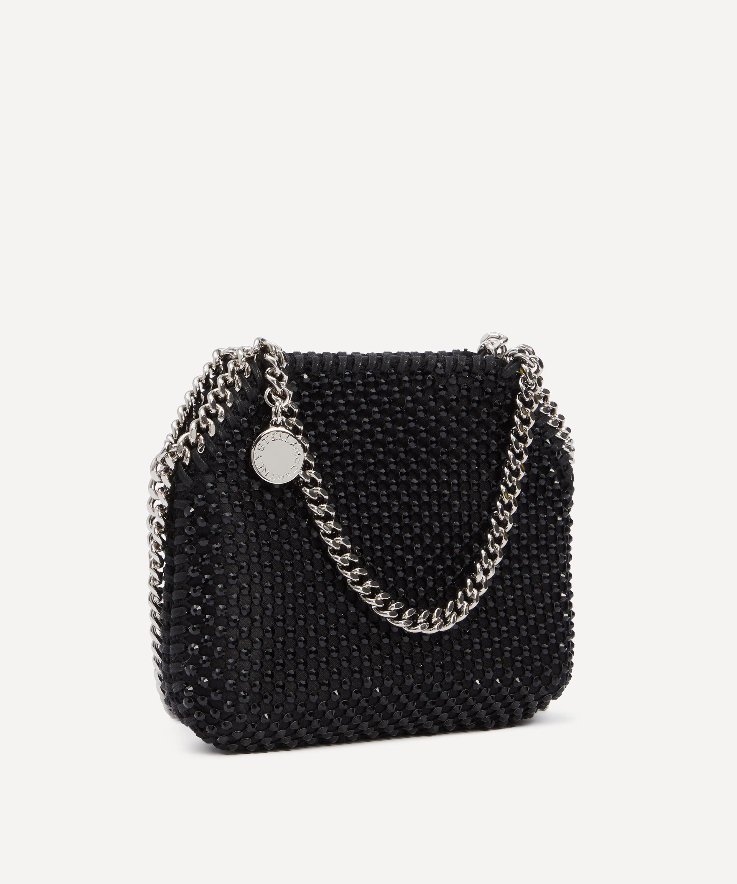 Stella McCartney - Falabella Black Crystal Mesh Mini Soulder Bag image number 2