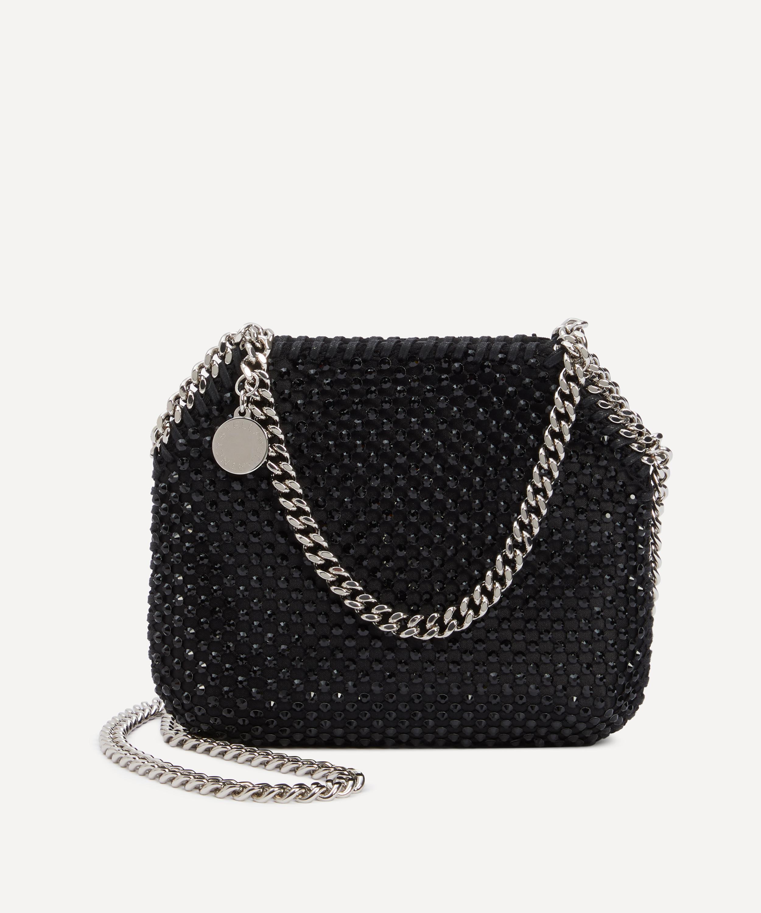 Stella McCartney Falabella Black Crystal Mesh Mini Soulder Bag