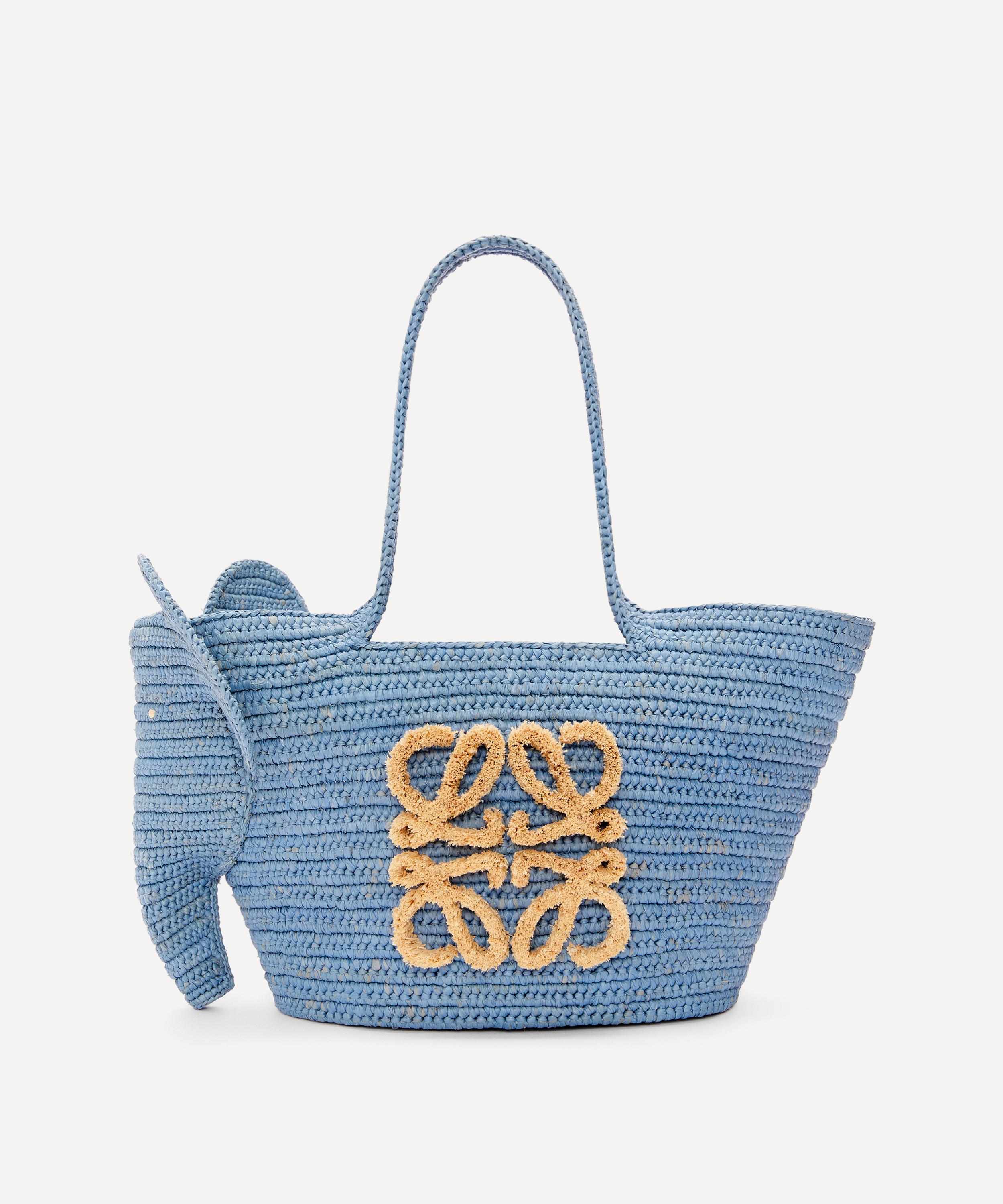 LOEWE Basket Bag Raffia/Leather Natural/Tan Mini Bag New Japan