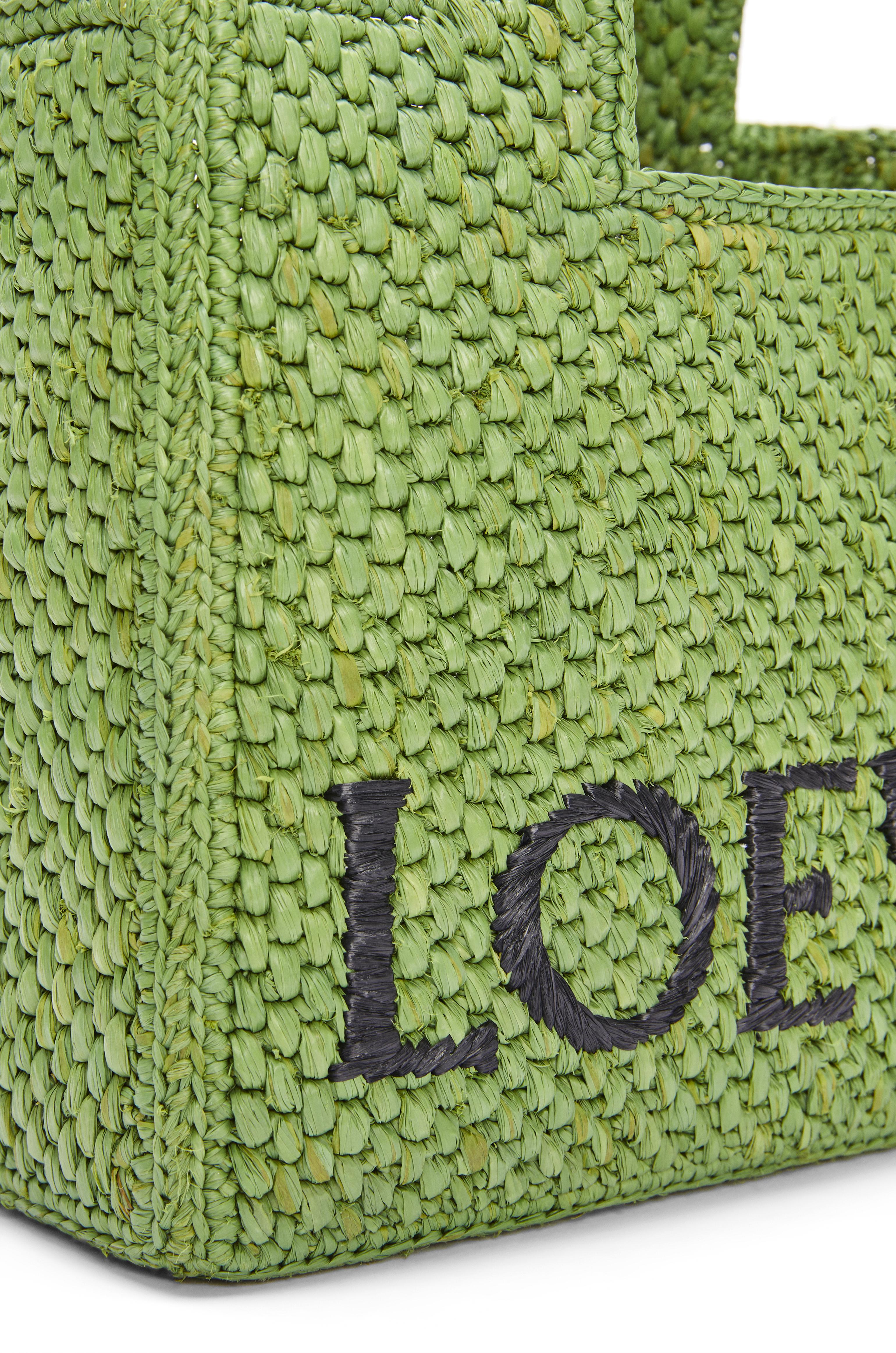 Loewe Logo Font Tote Small Bag in Green