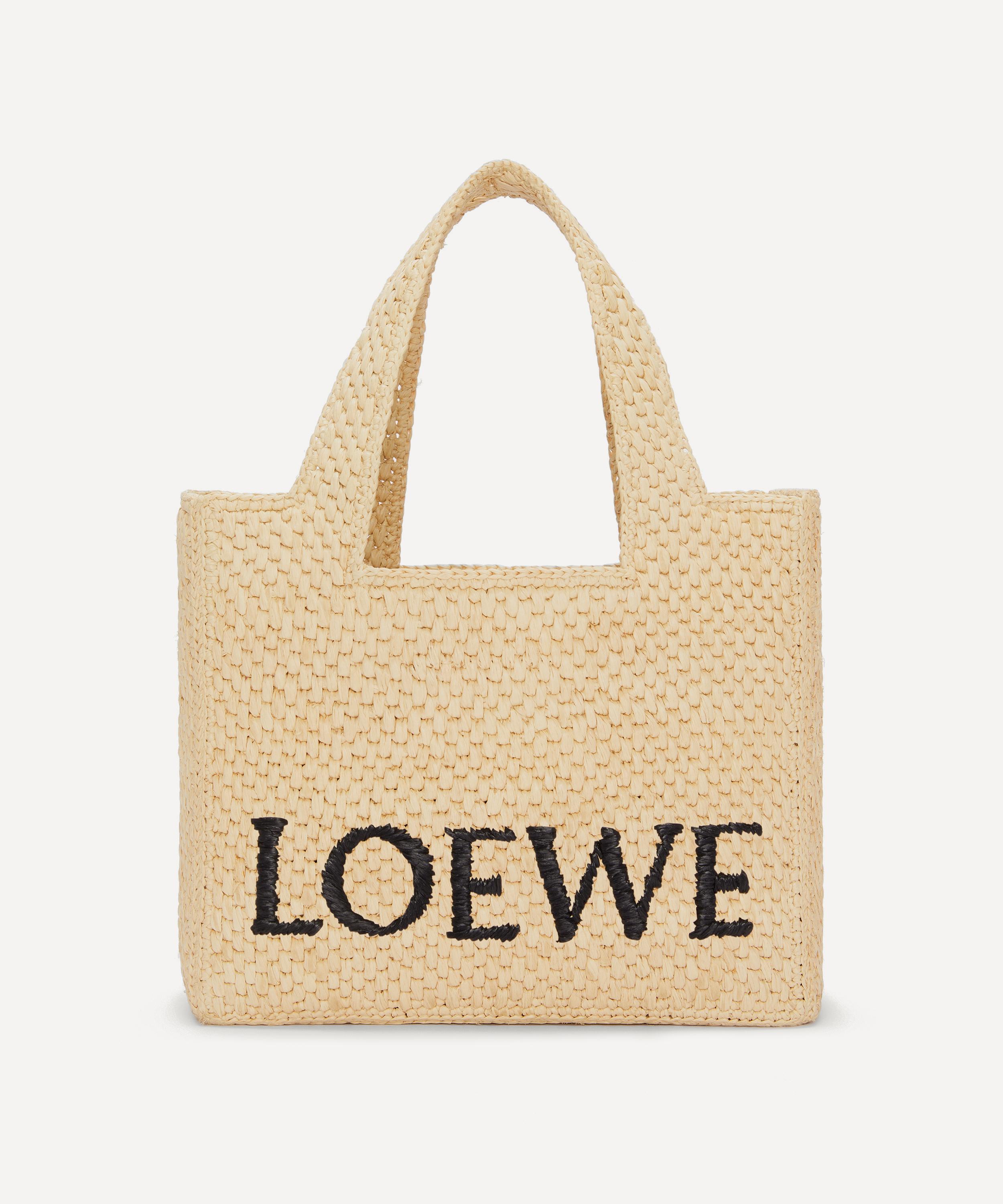 Shop LOEWE LOEWE x Paula's Ibiza Raffia Shoulder Bag