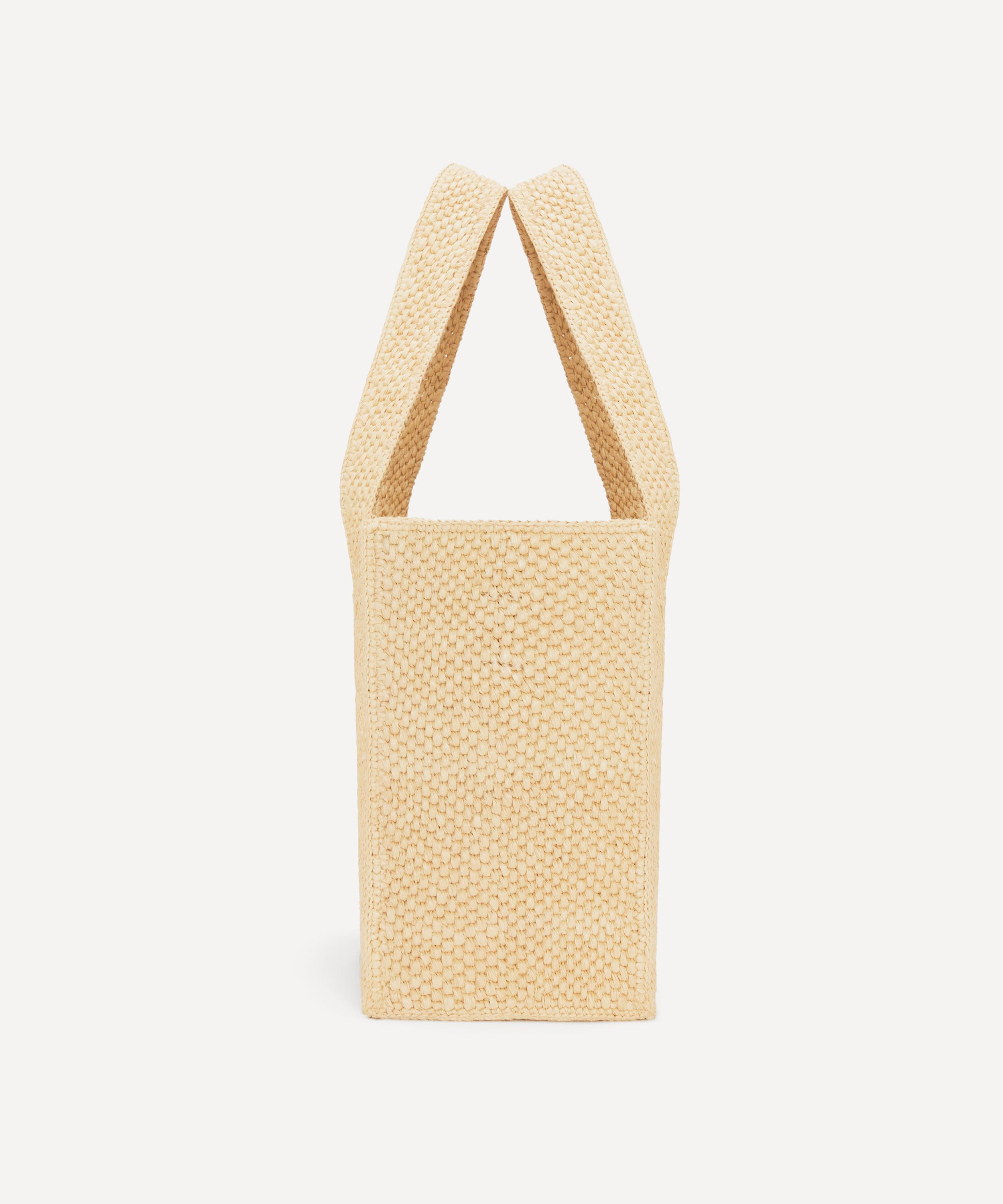 Medium LOEWE Font Tote in raffia