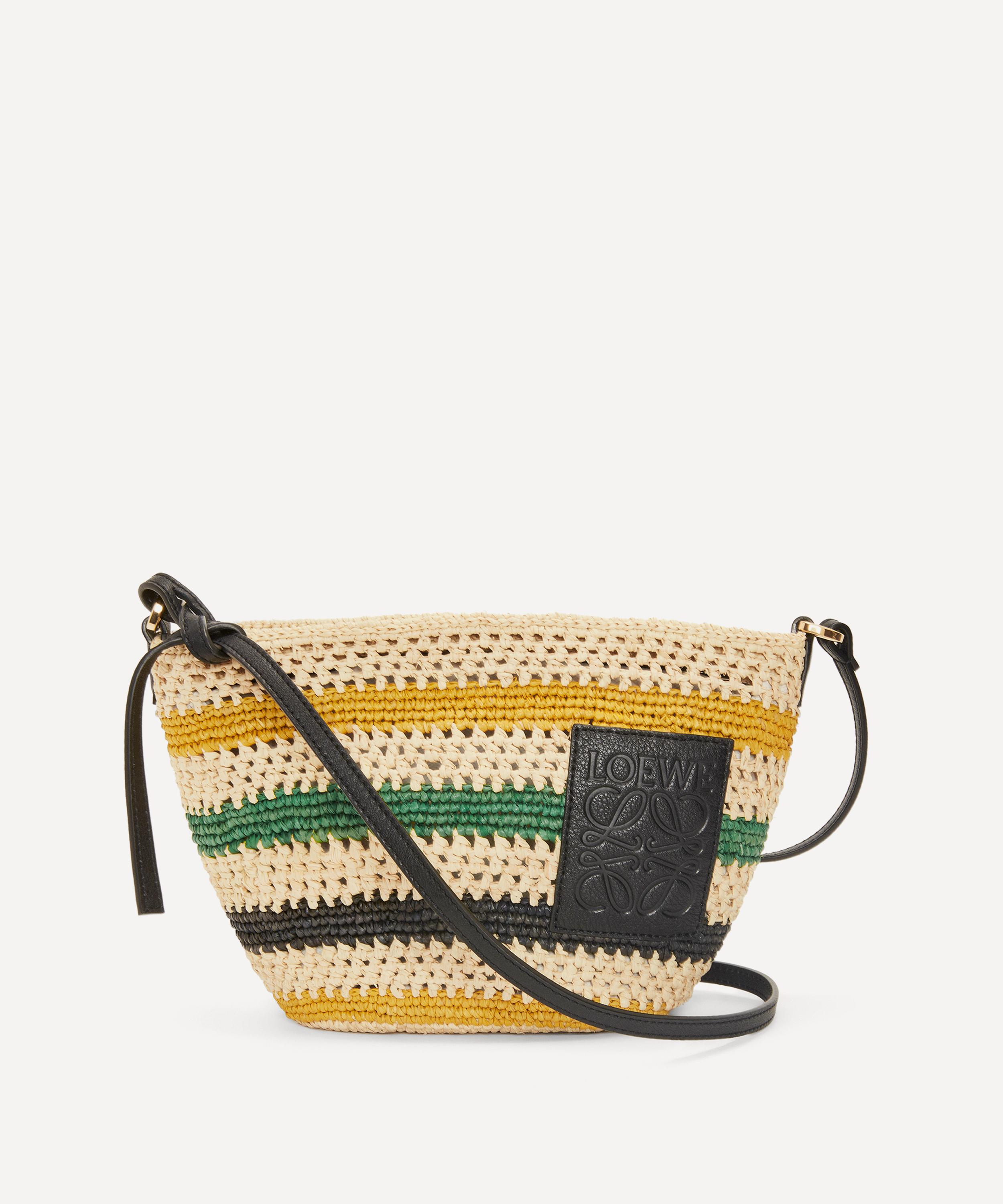 Shop LOEWE LOEWE x Paula's Ibiza Raffia Shoulder Bag