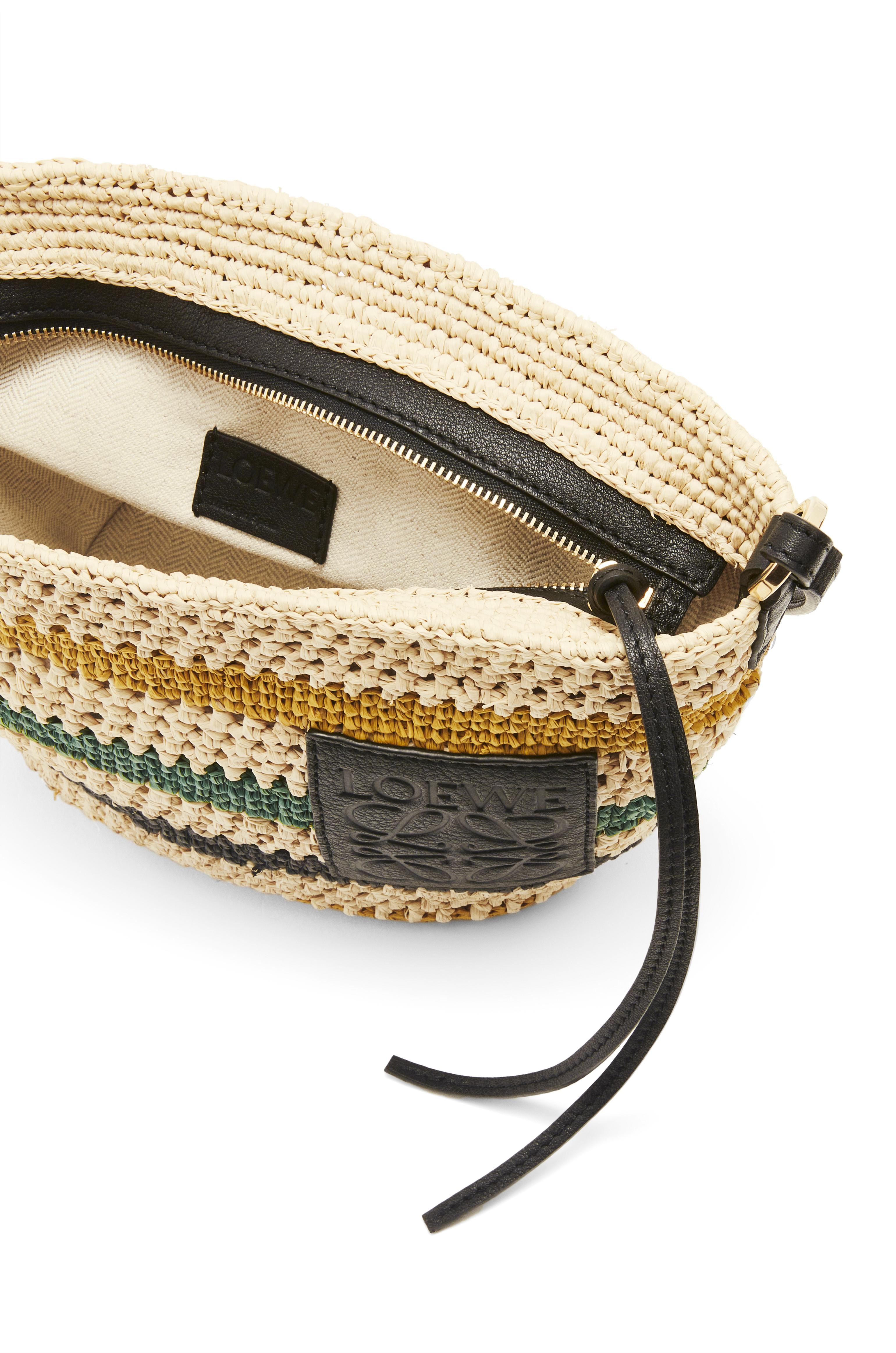 Loewe pochette clearance raffia bag natural