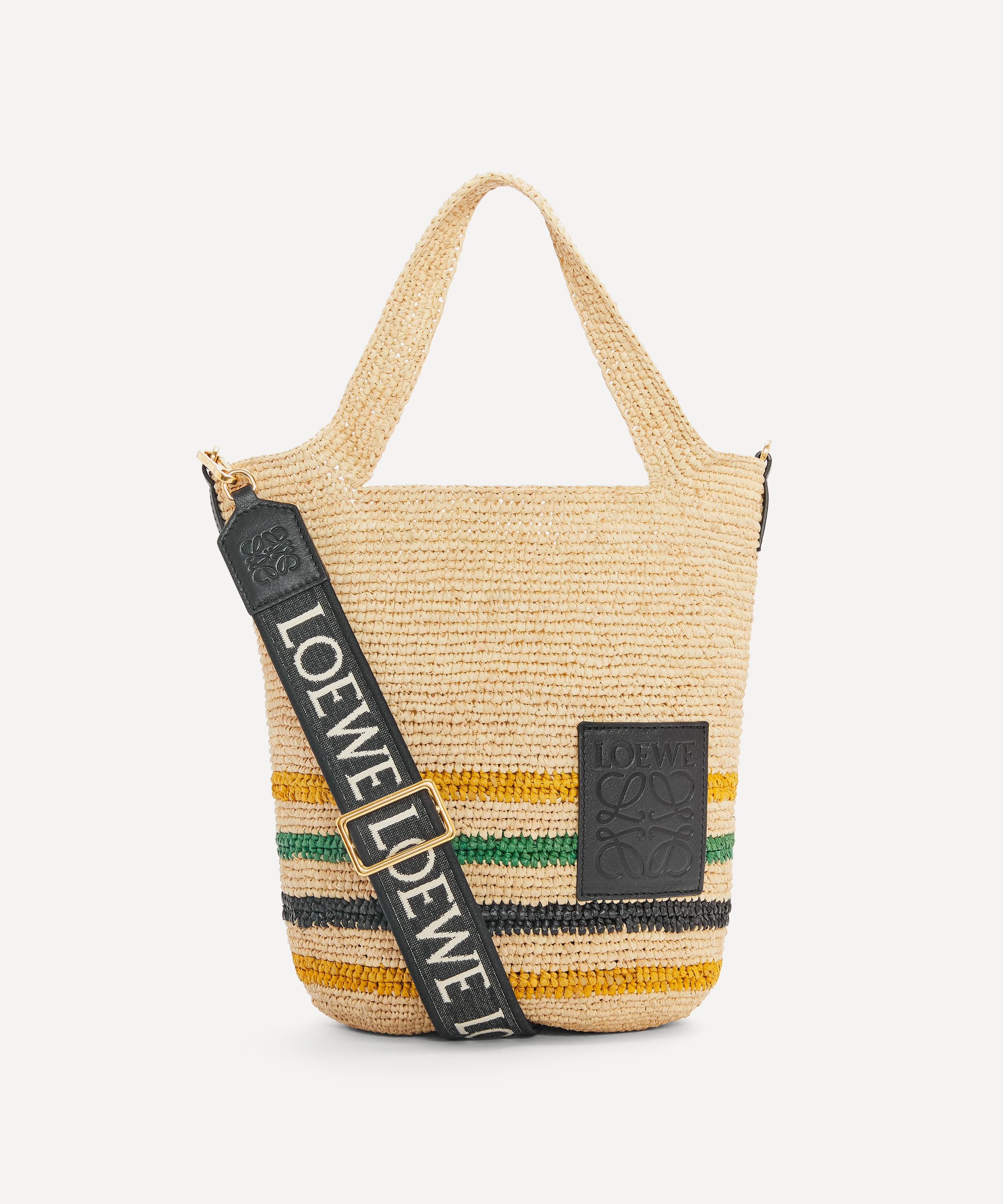 Shop LOEWE LOEWE x Paula's Ibiza Raffia Shoulder Bag