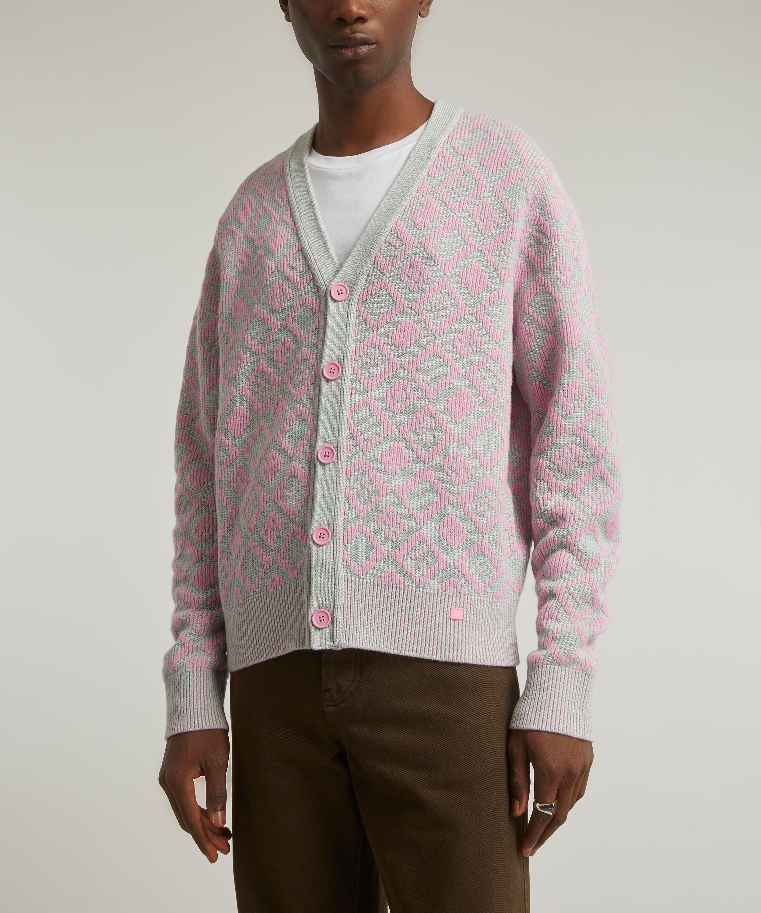 ORGANIC COTTON RIBBED V-NECK CARDIGAN: PINK