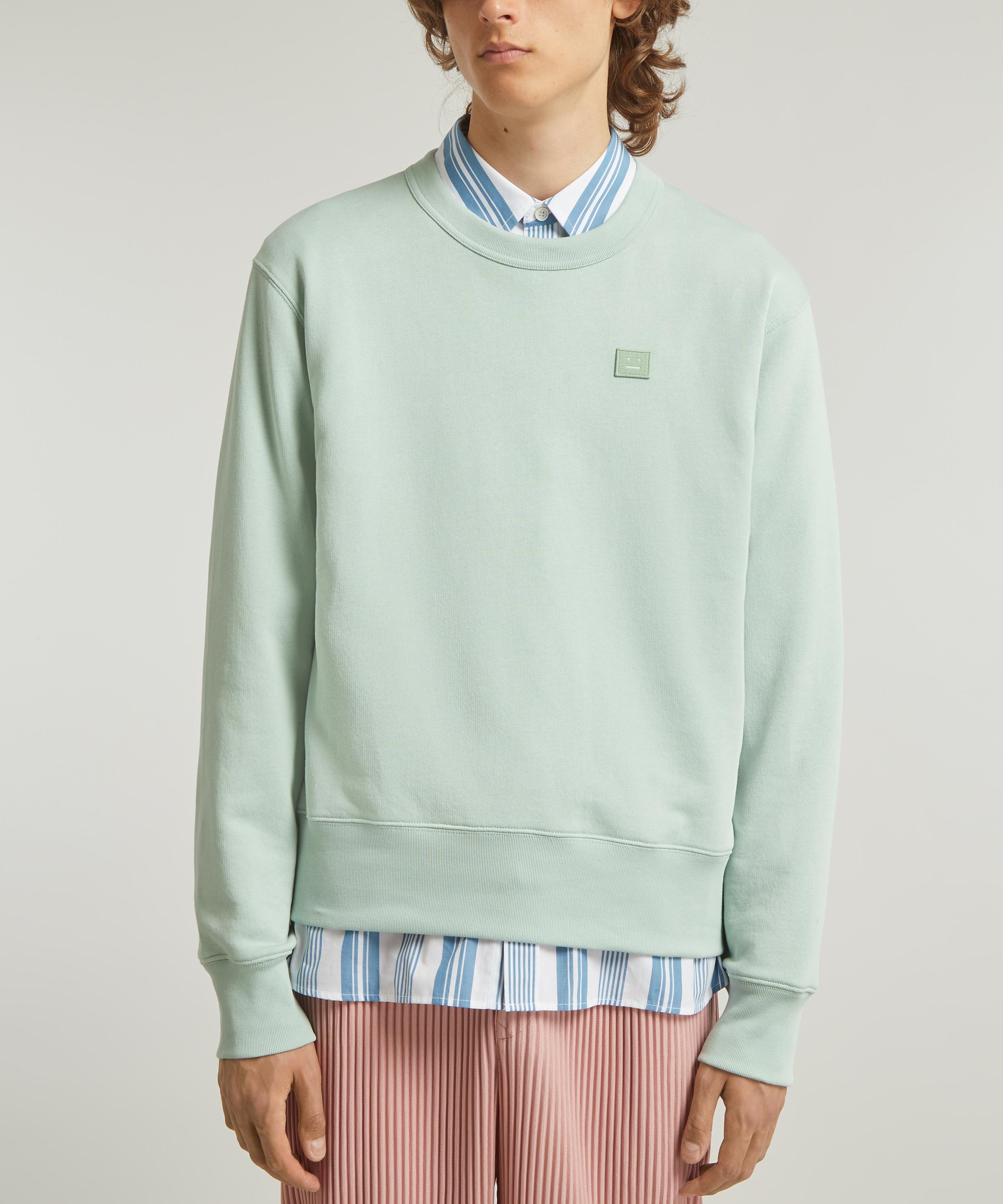 Acne Studios Crew Neck Fleece Cotton Face Sweatshirt Liberty