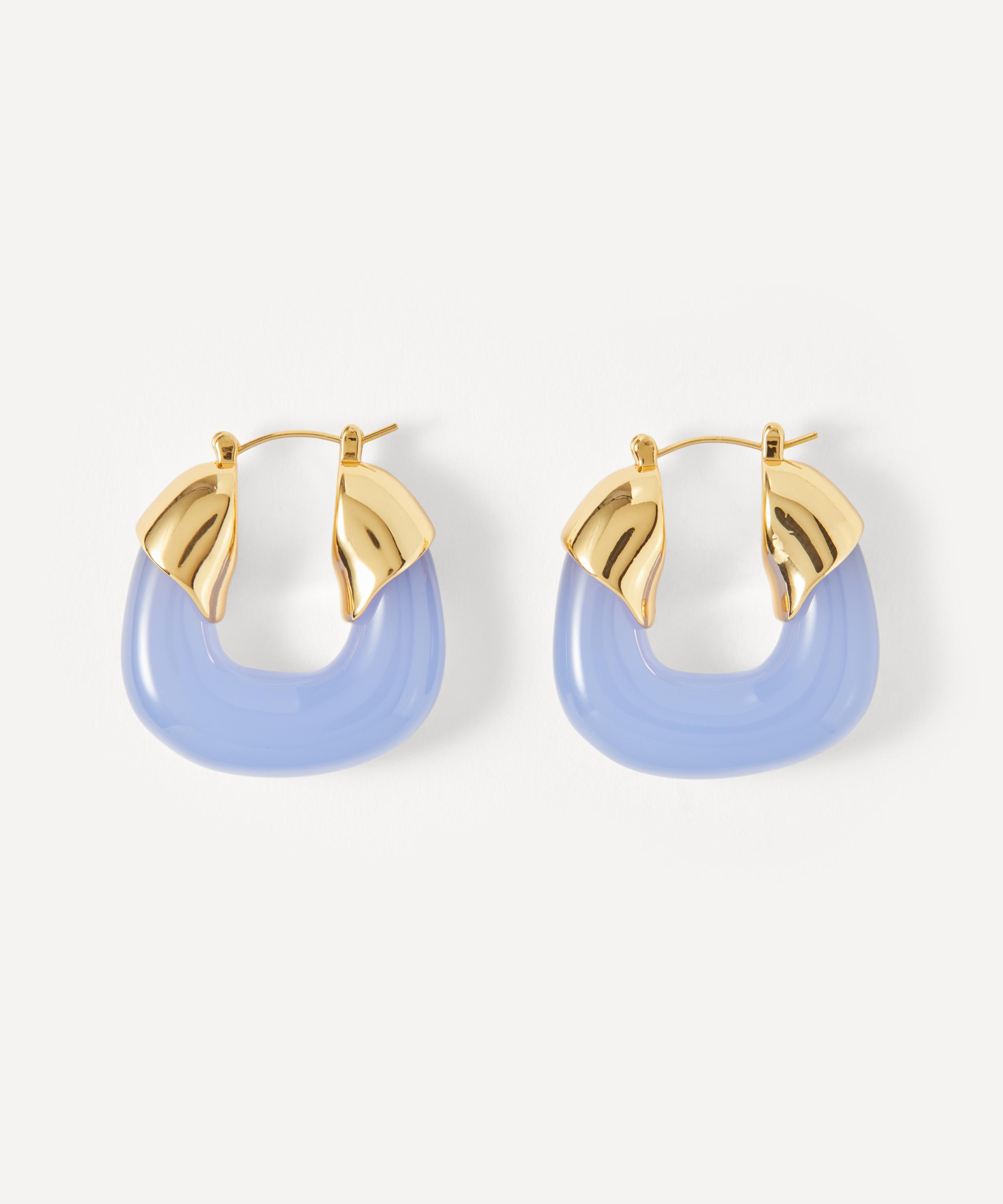 Lizzie Fortunato - Gold-Plated Brass Organic Hoop Earrings image number 1