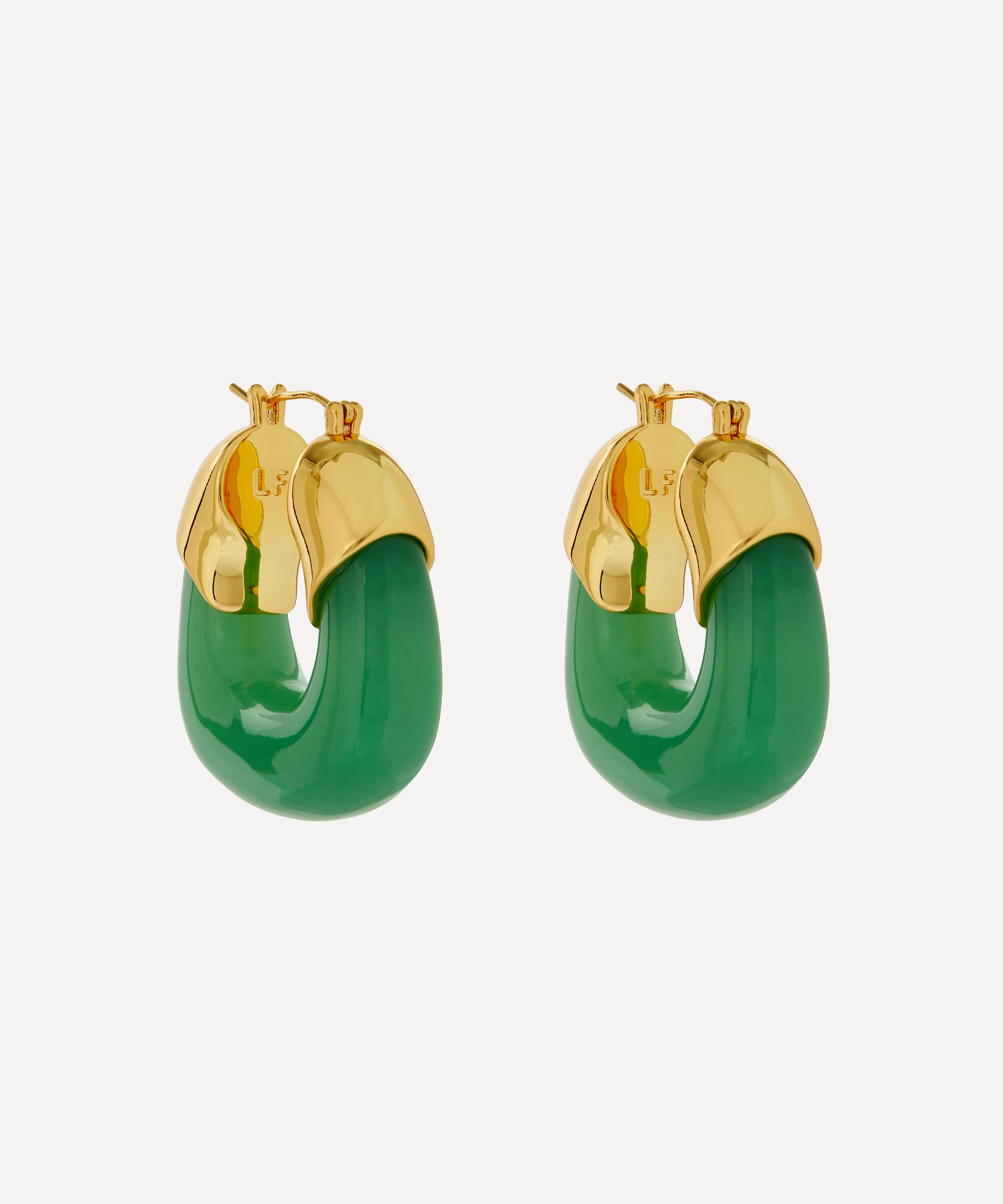 Lizzie Fortunato - Gold-Plated Brass Organic Hoop Earrings image number 0