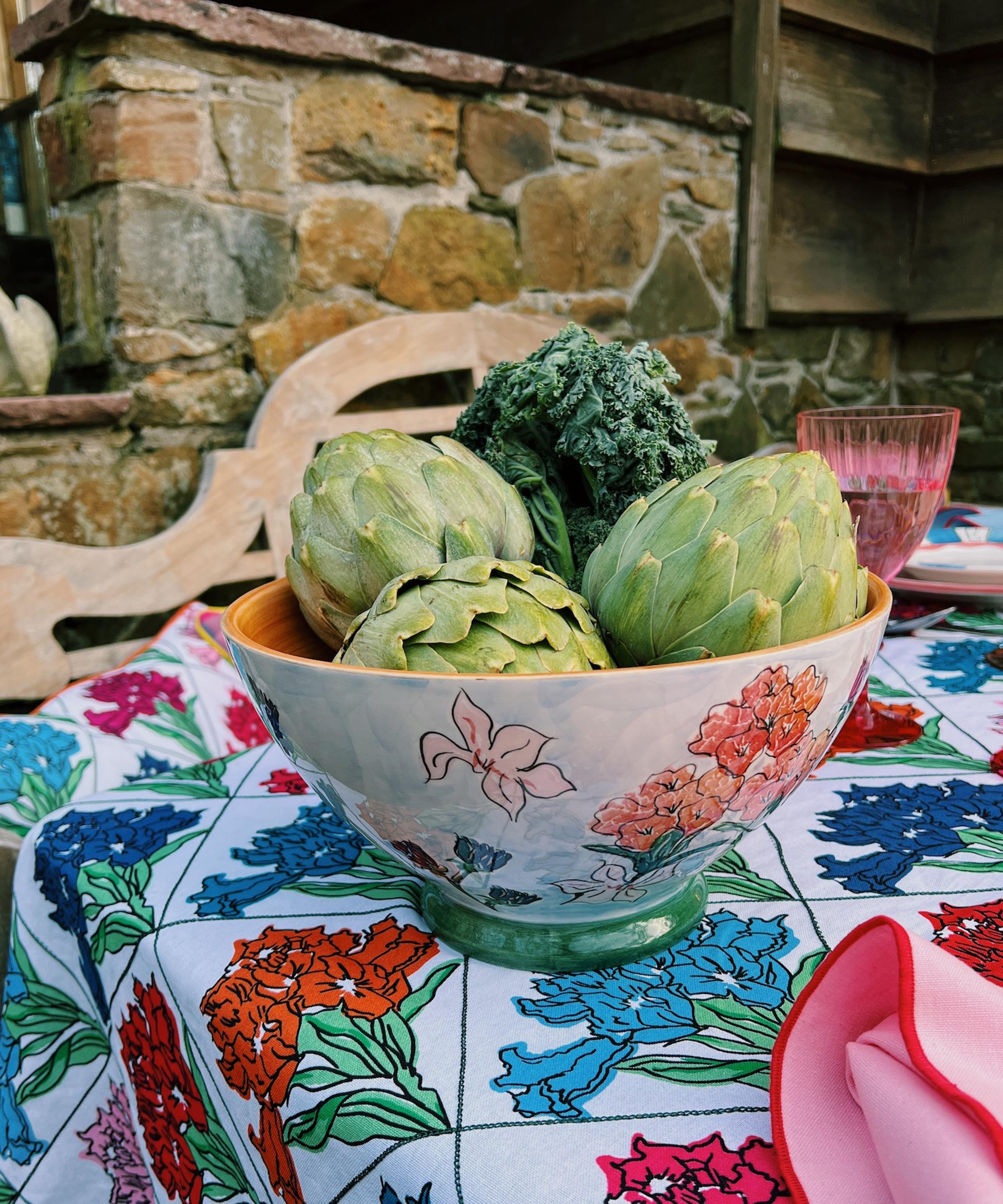 Anna + Nina - Mallow Bouquet Ceramic Bowl image number 1