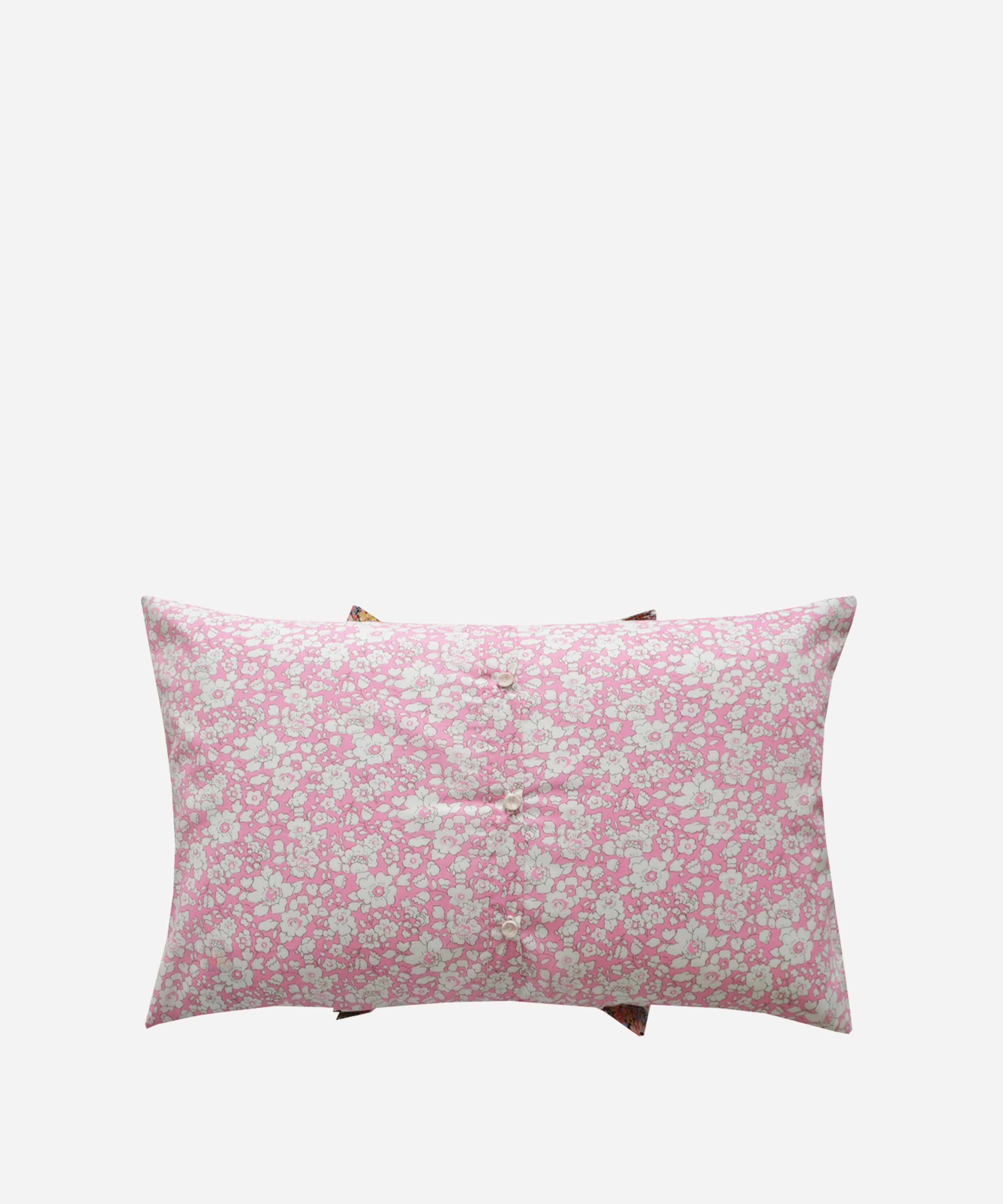 Coco & Wolf - Betsy Boo Bubblegum and Spring Blooms Patchwork Oblong Cushion image number 1