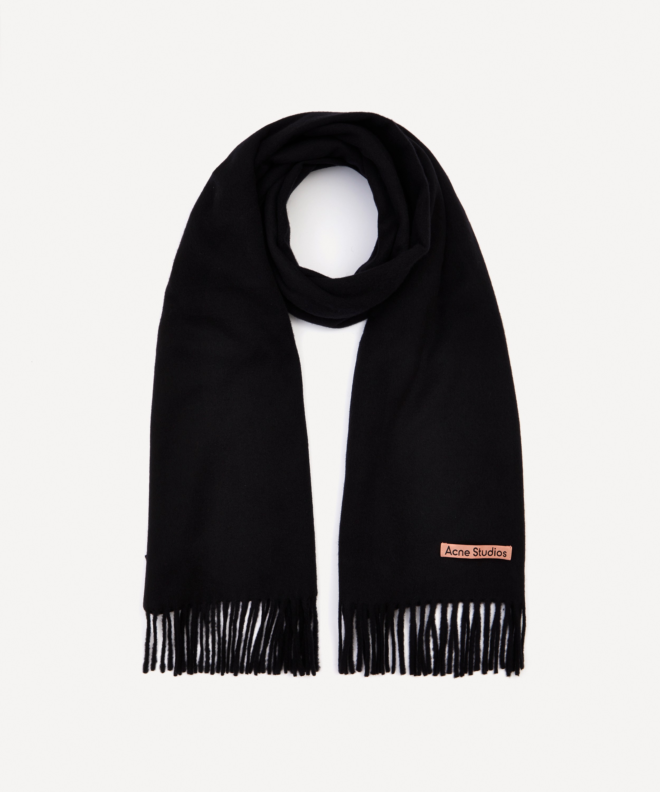 Loewe Fringed printed wool, silk and cashmere-blend scarf - Women - White Scarves and Wraps