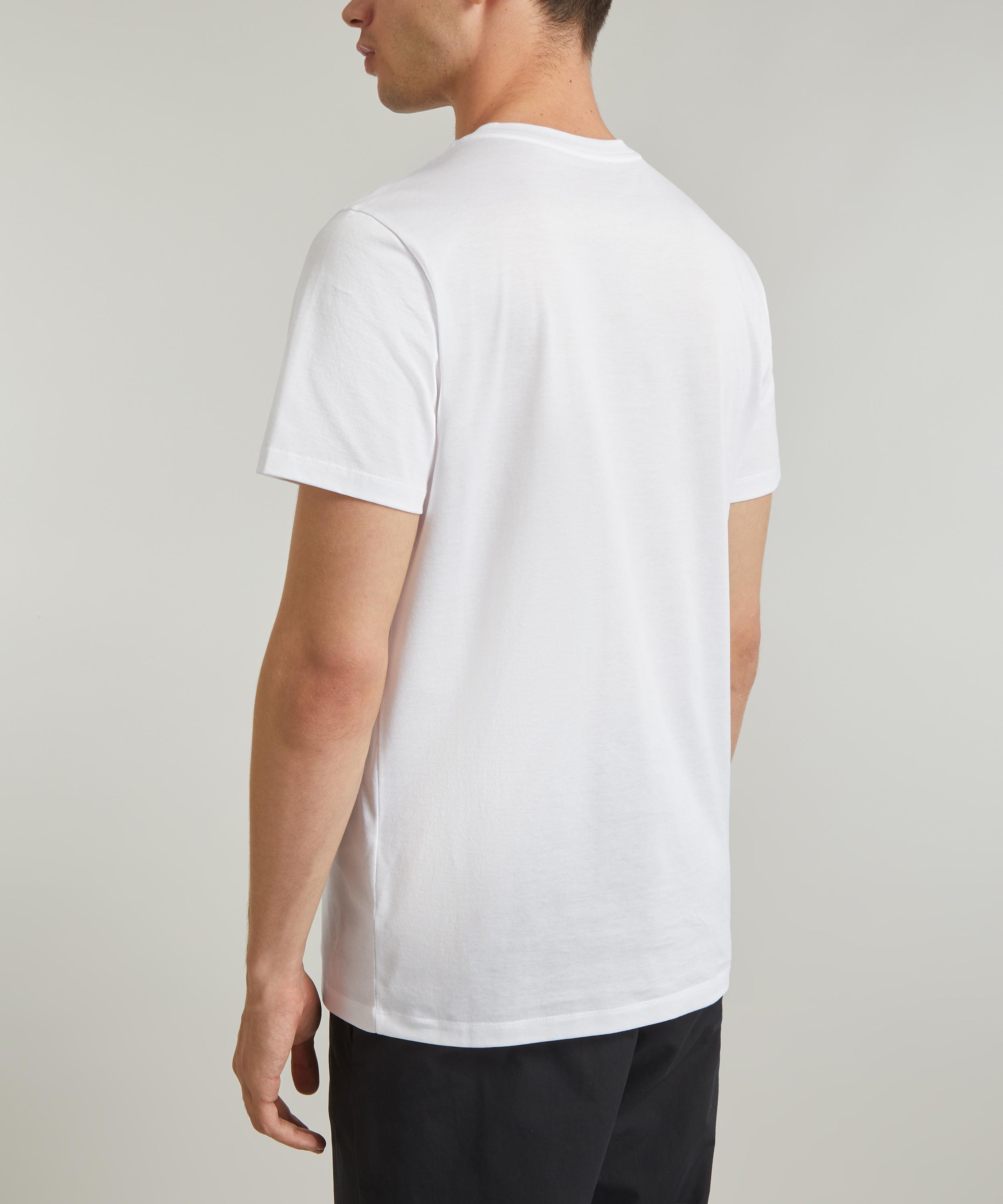 Plain white moncler t on sale shirt